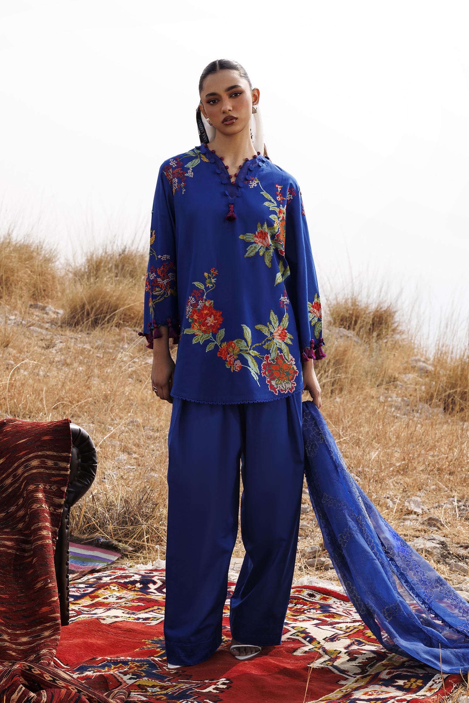 Unstitched Muzlin Lawn 3 Piece Suit