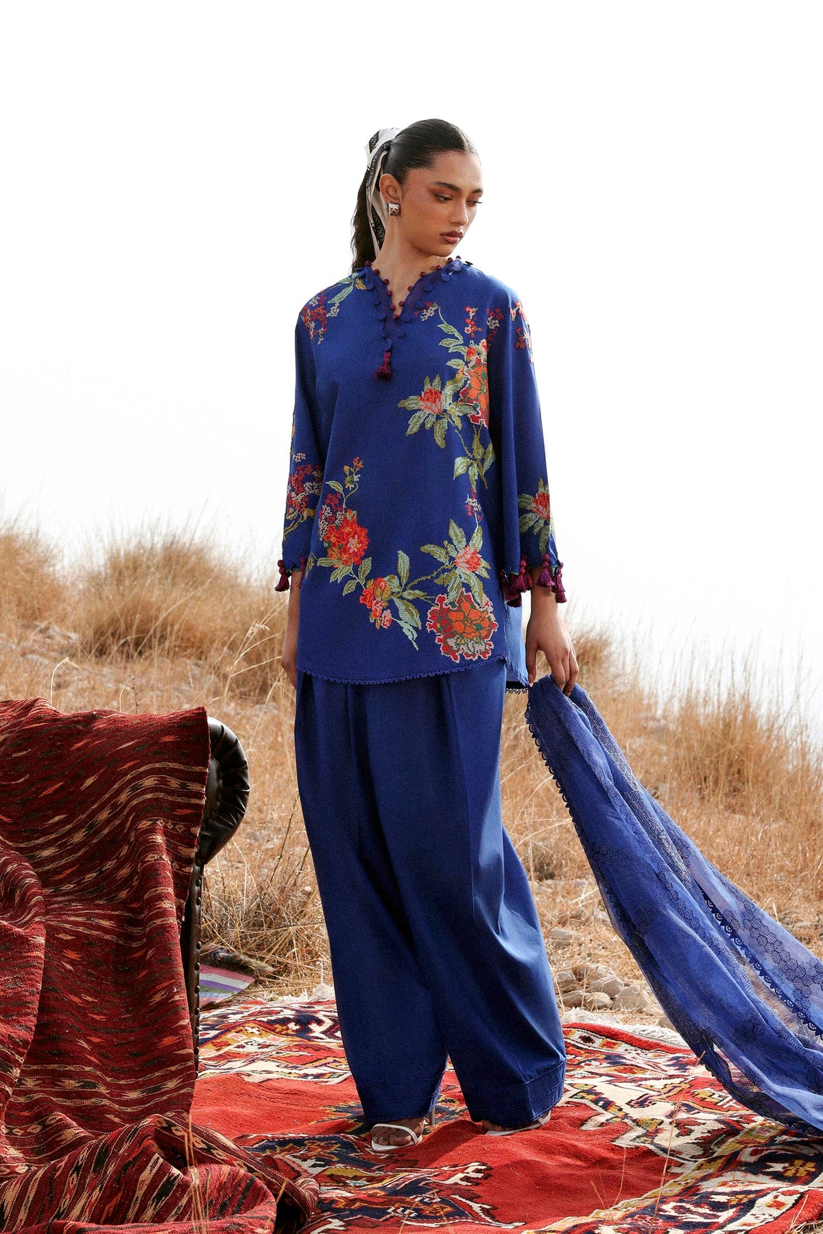 Unstitched Muzlin Lawn 3 Piece Suit