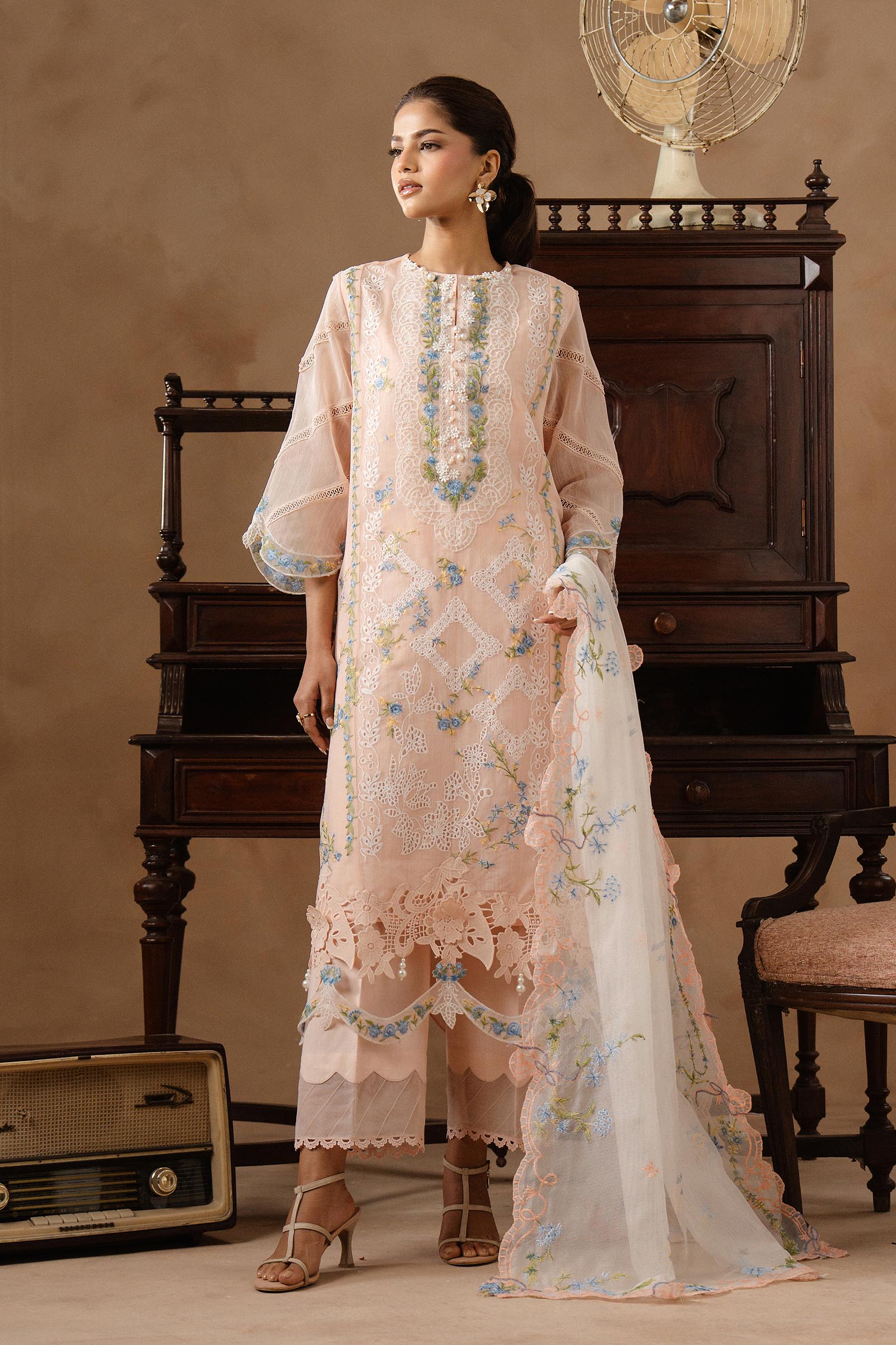 Unstitched Muzlin Woven 3 Piece Suit