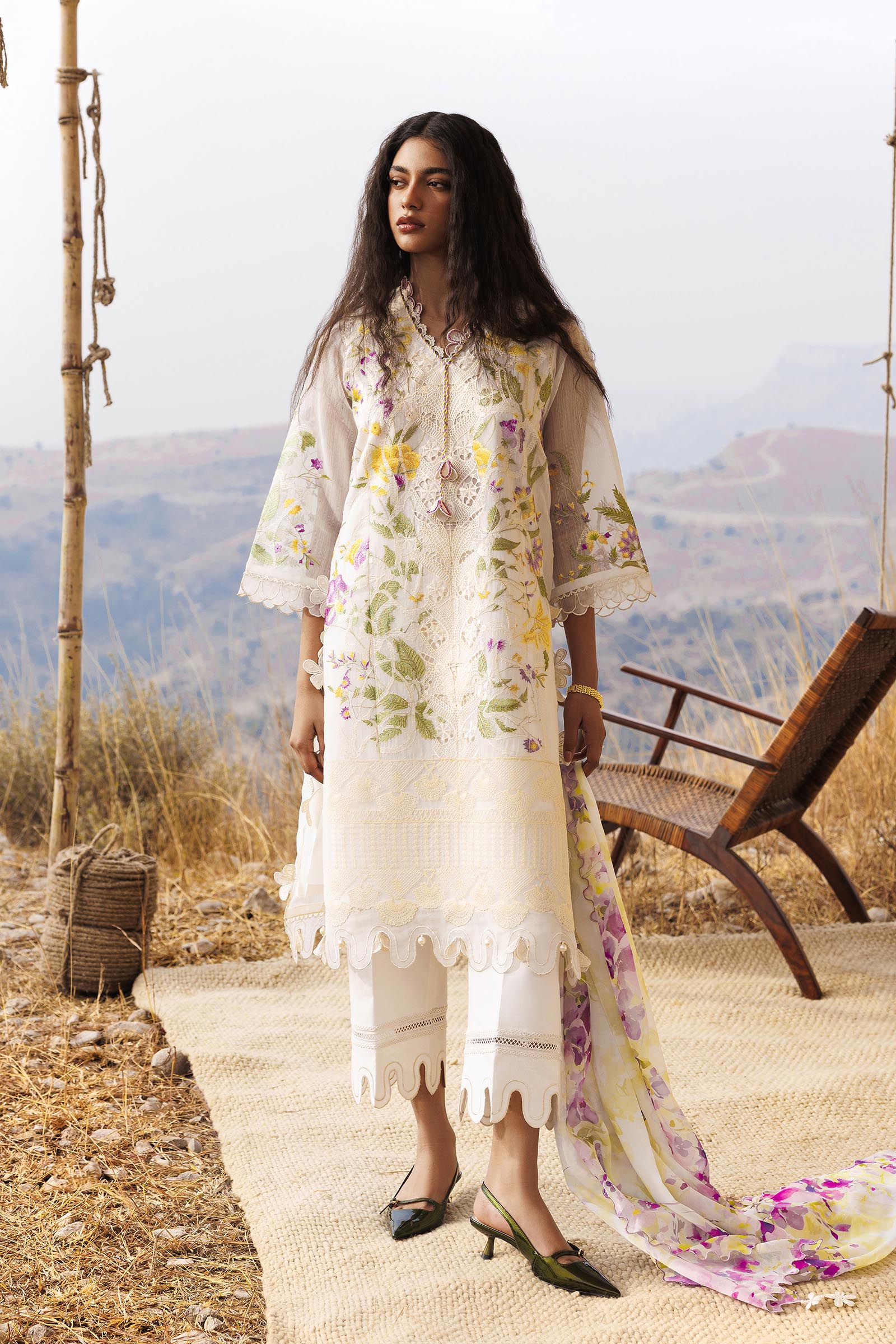 Unstitched Muzlin Woven 3 Piece Suit