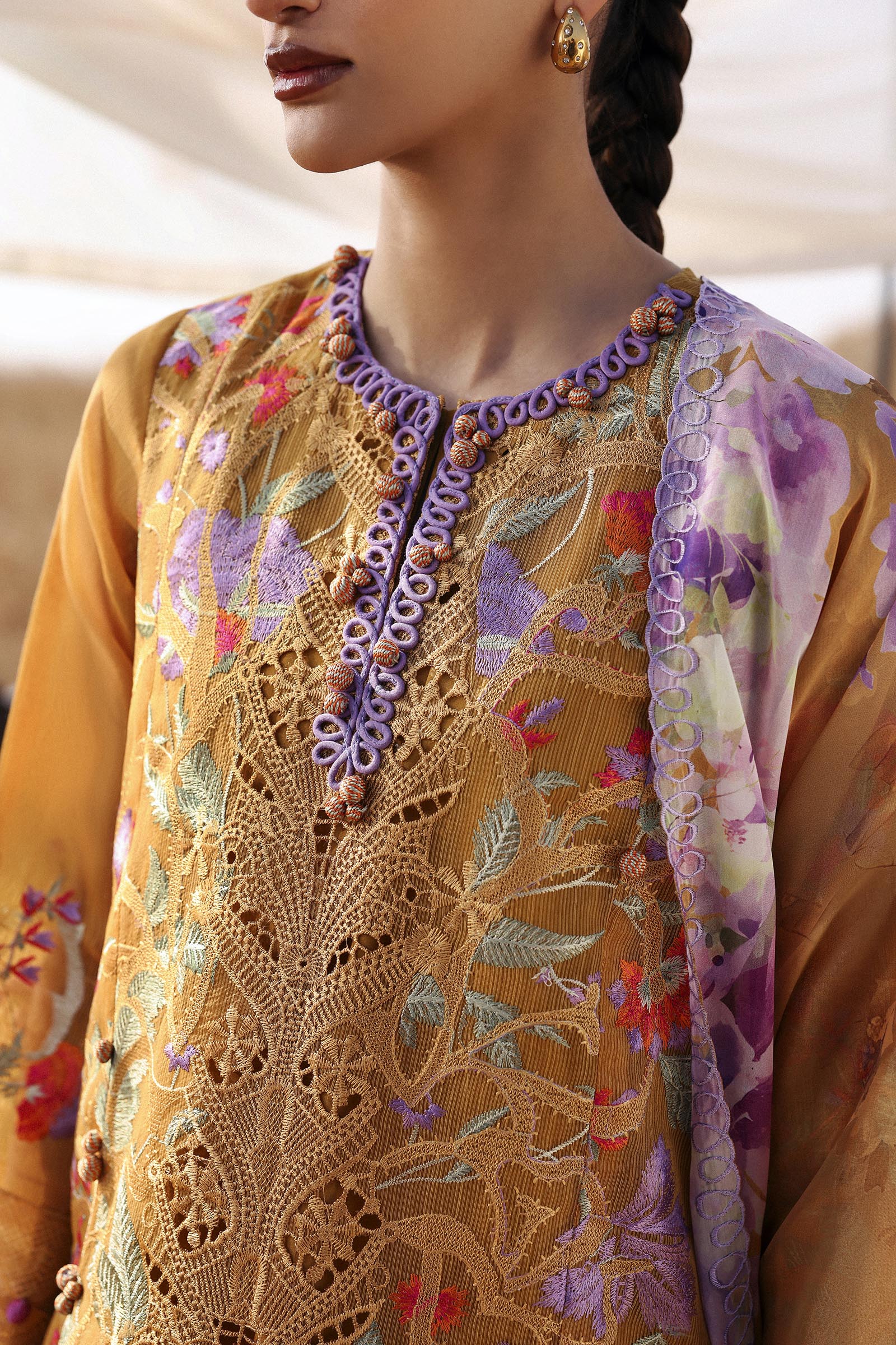 Unstitched Muzlin Woven 3 Piece Suit