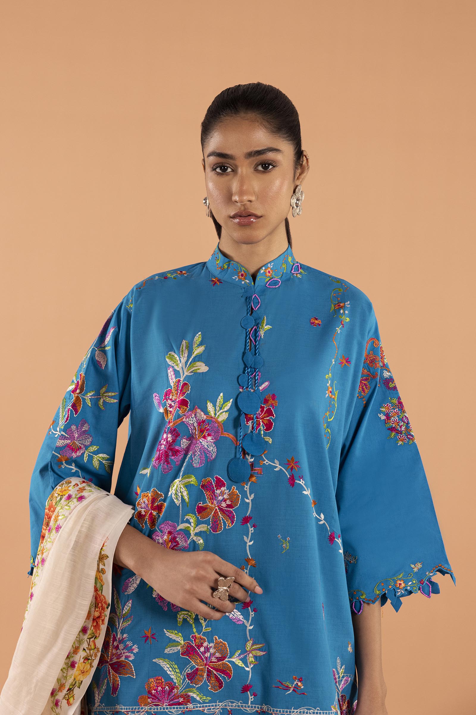 Unstitched Muzlin Lawn 3 Piece Suit