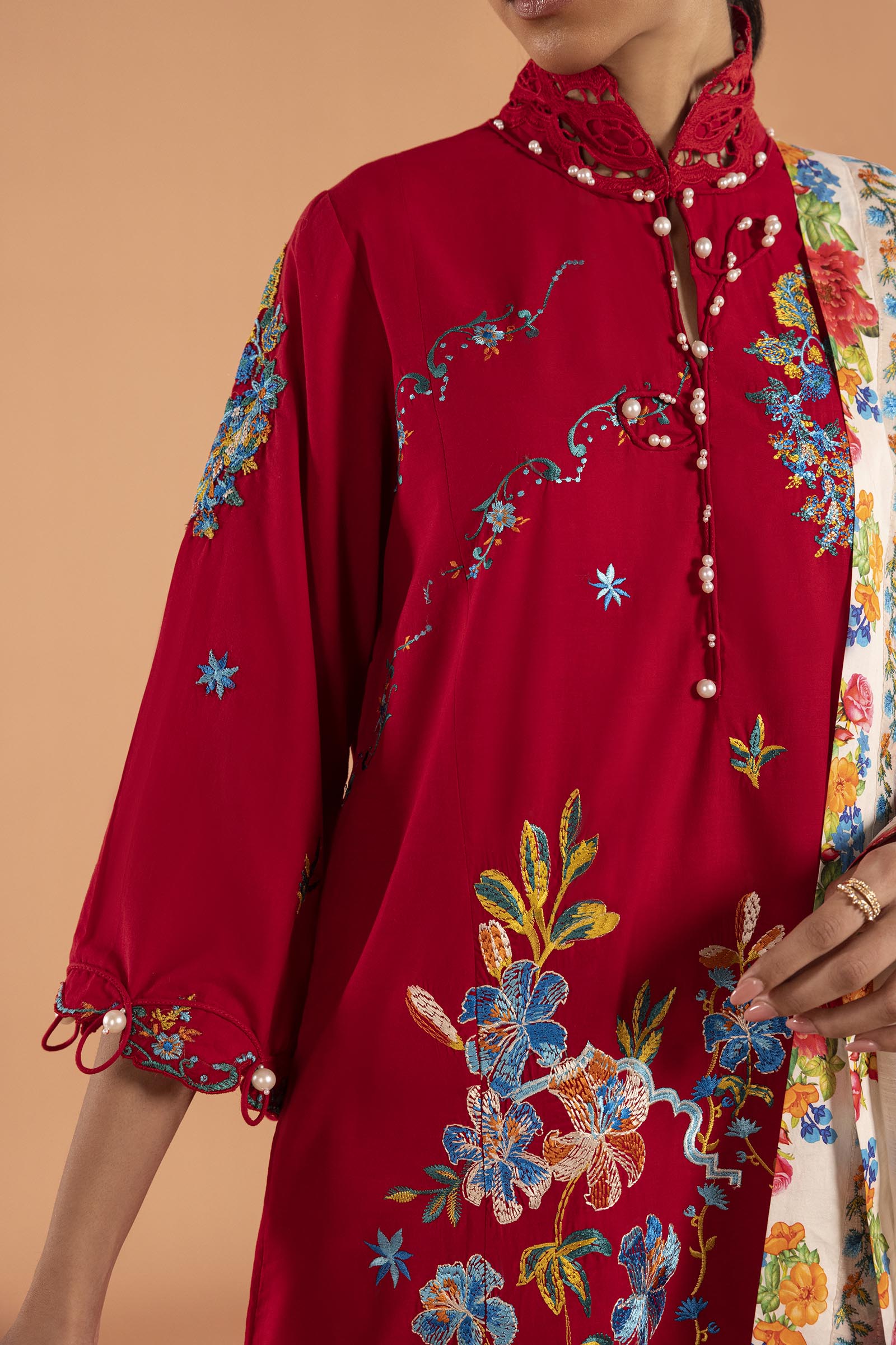 Unstitched Muzlin Lawn 3 Piece Suit