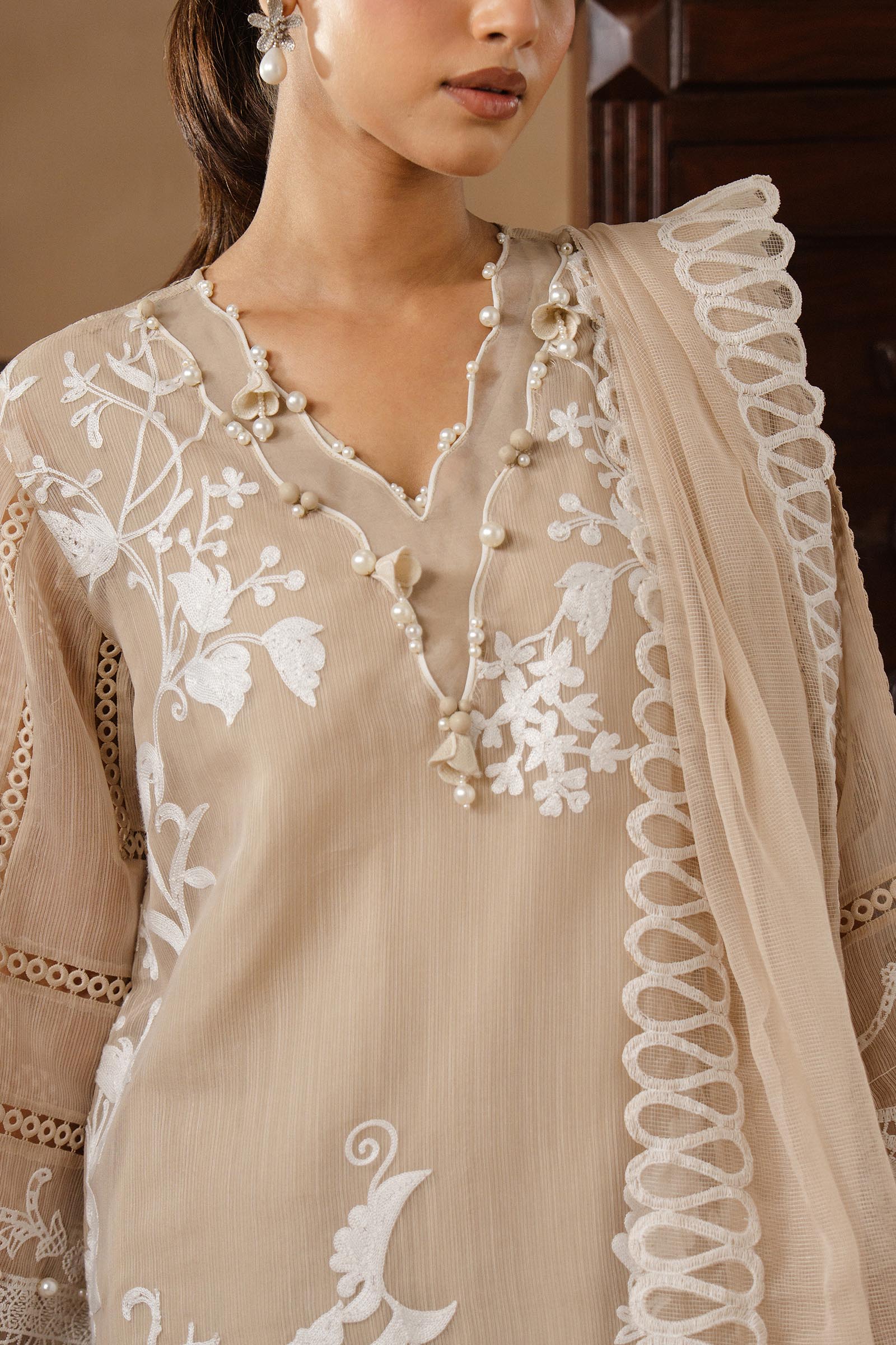 Unstitched Muzlin Woven 3 Piece Suit