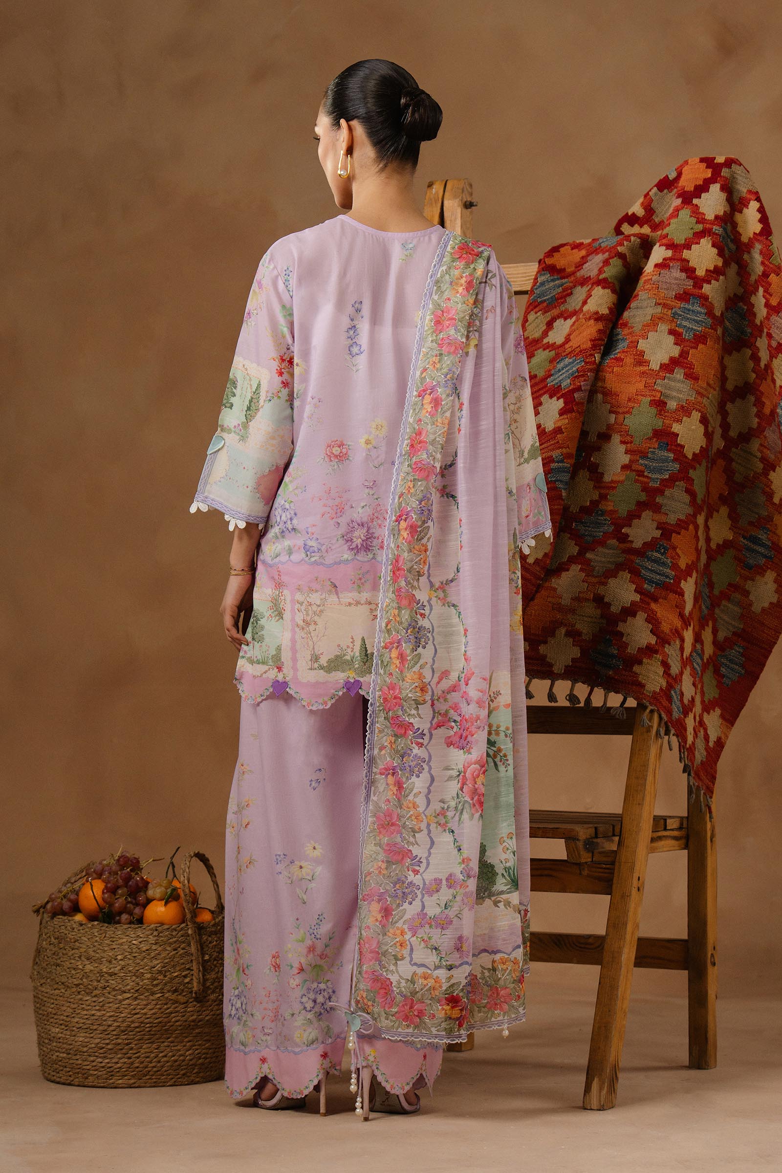 Unstitched Muzlin Lawn 3 Piece Suit