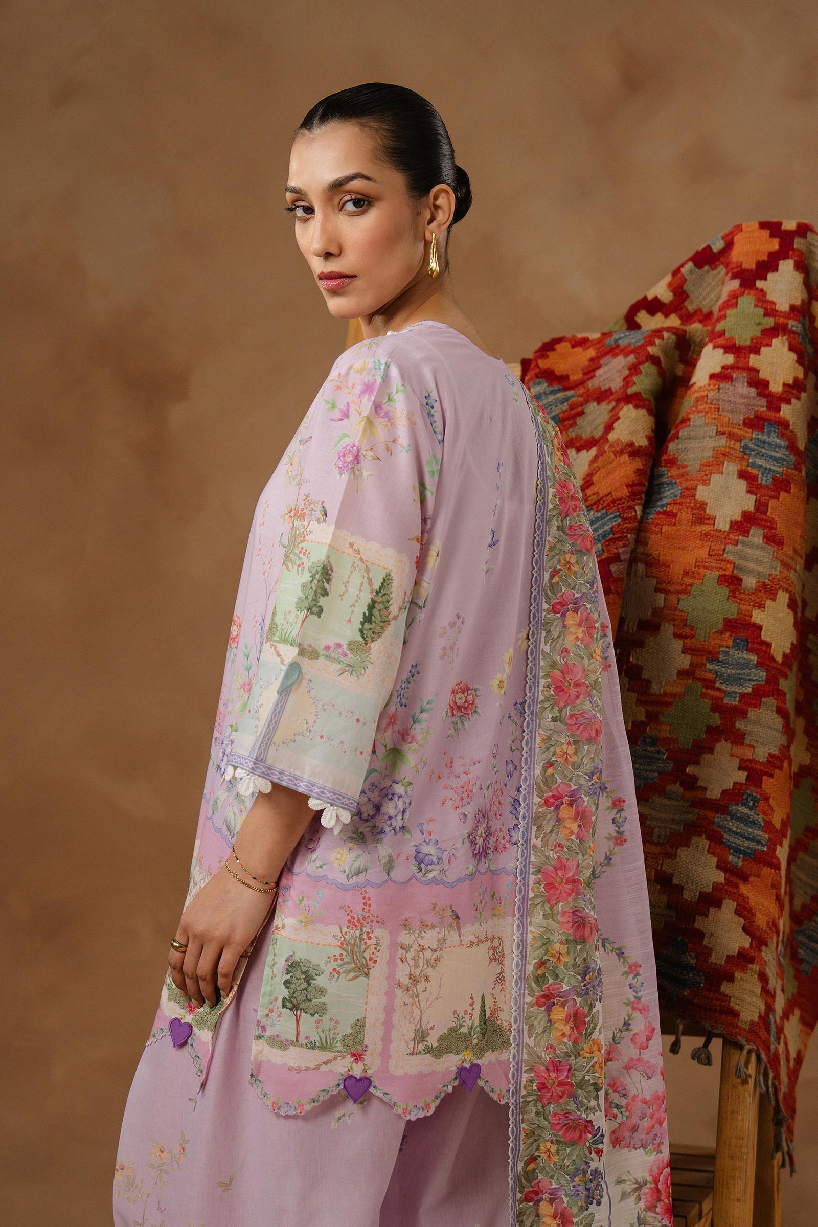 Unstitched Muzlin Lawn 3 Piece Suit