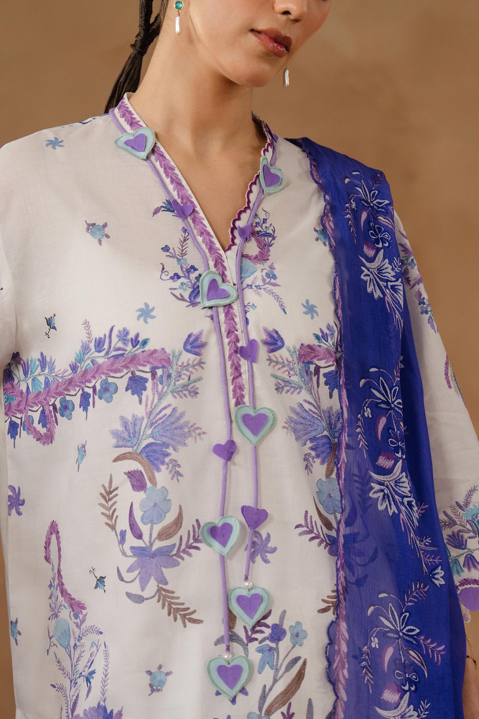 Unstitched Muzlin Lawn 3 Piece Suit