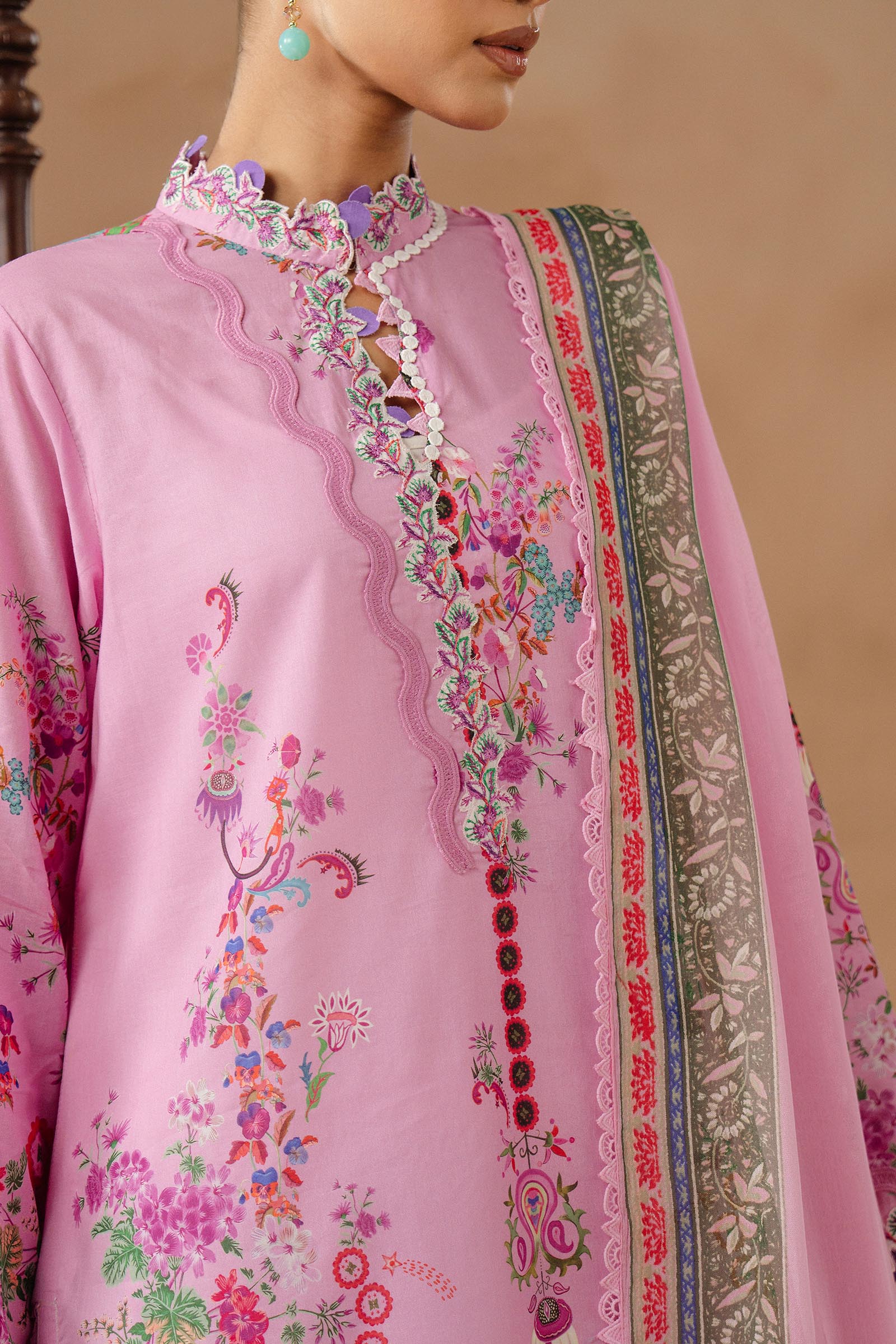Unstitched Muzlin Lawn 3 Piece Suit