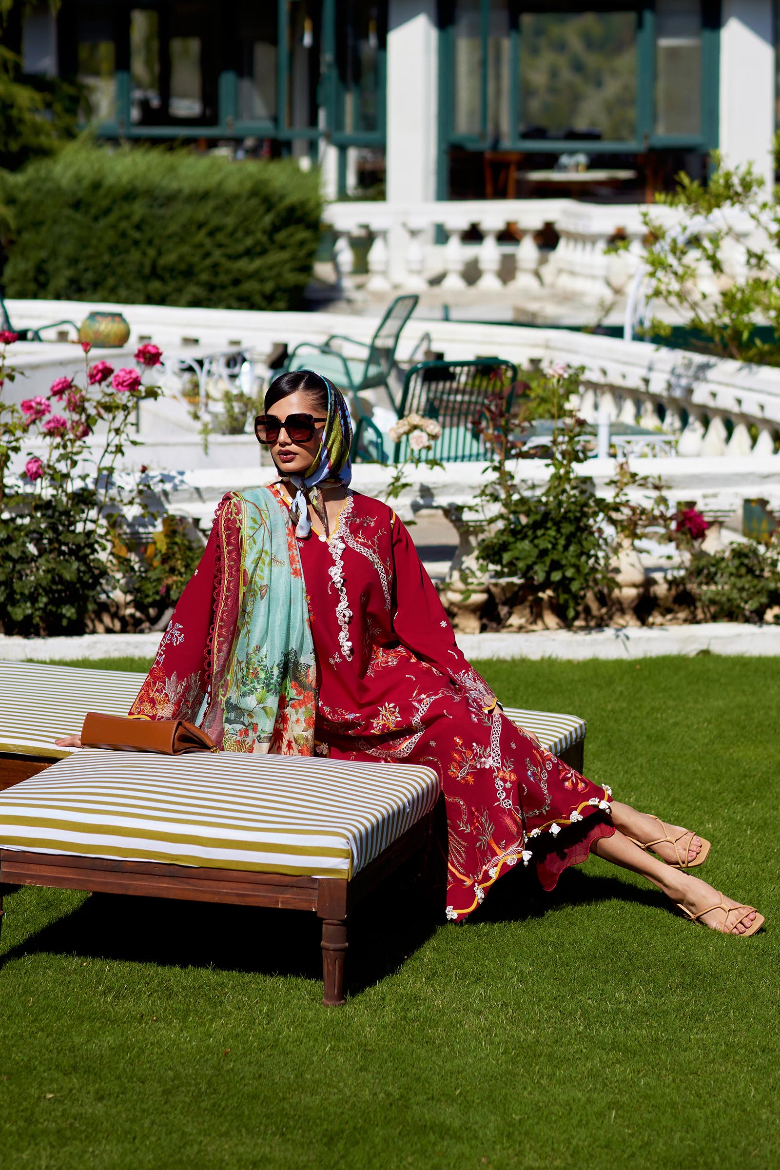 Unstitched Embroidered 3 Piece Muzlin Suit