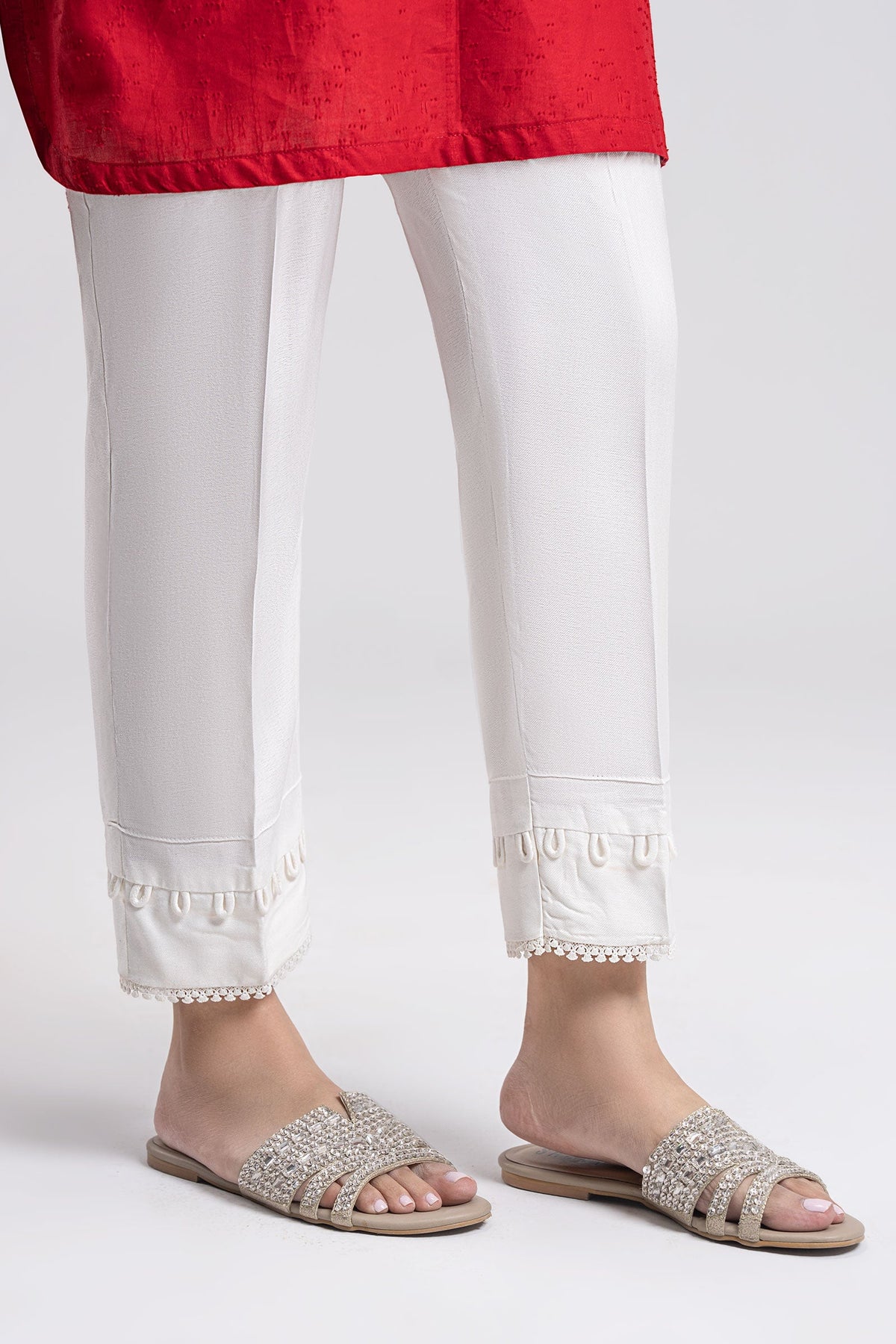 Dyed Cotton Viscose Trouser