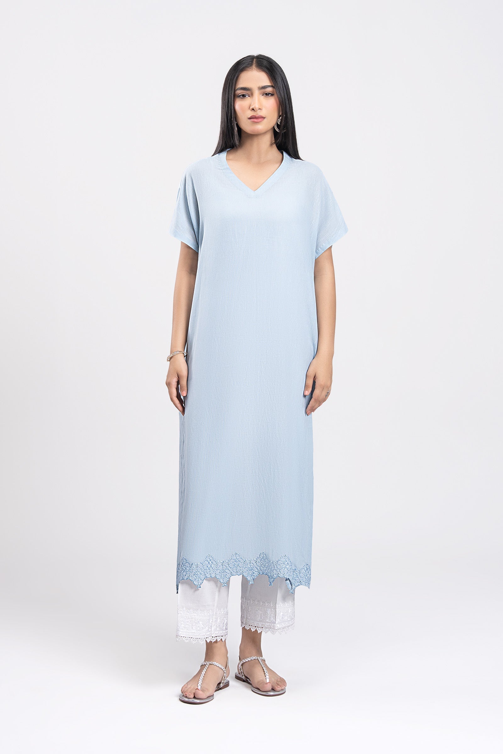 Embroidered Karandi Shirt