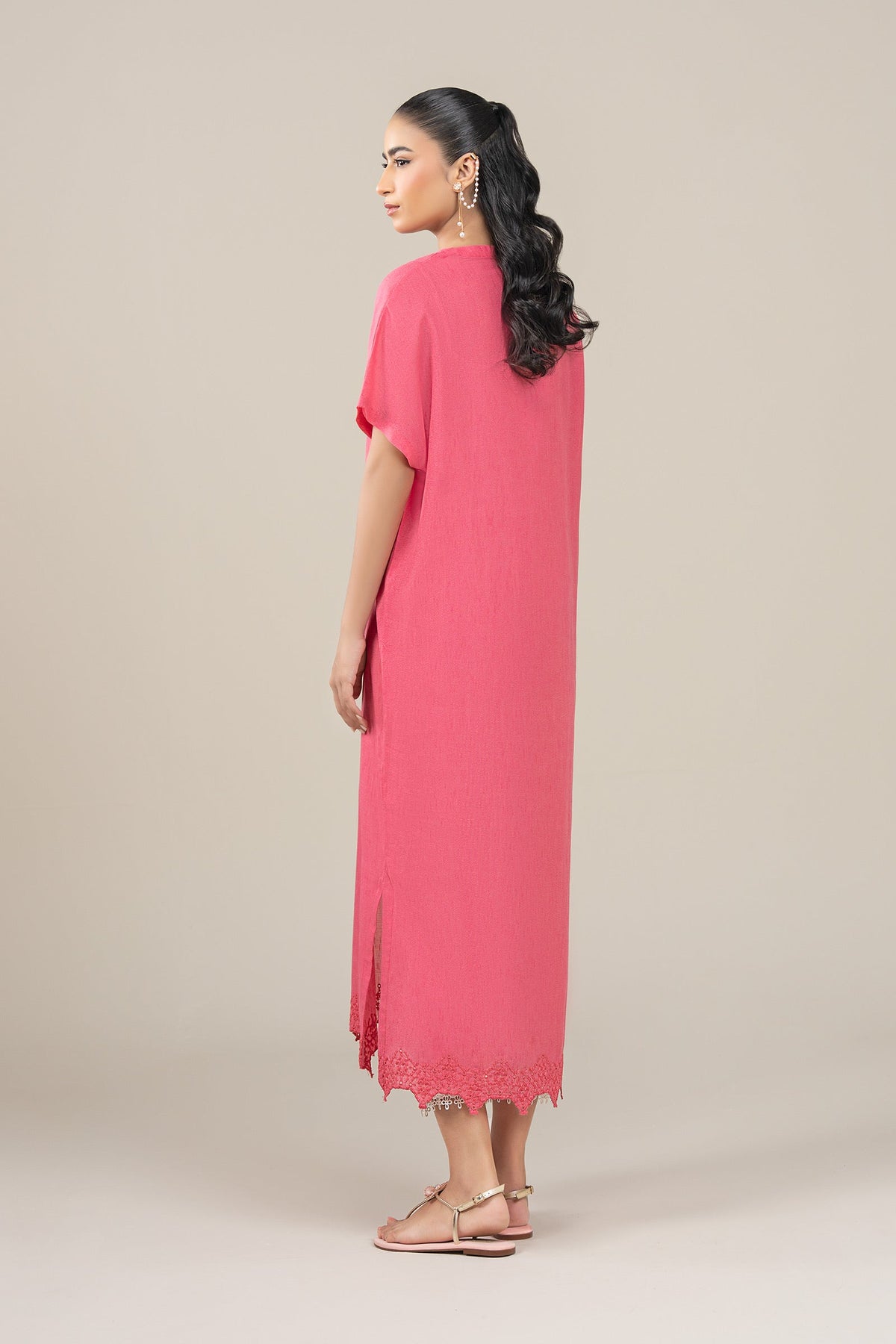 Embroidered Karandi Shirt - MBC166A-ESM-CRL
