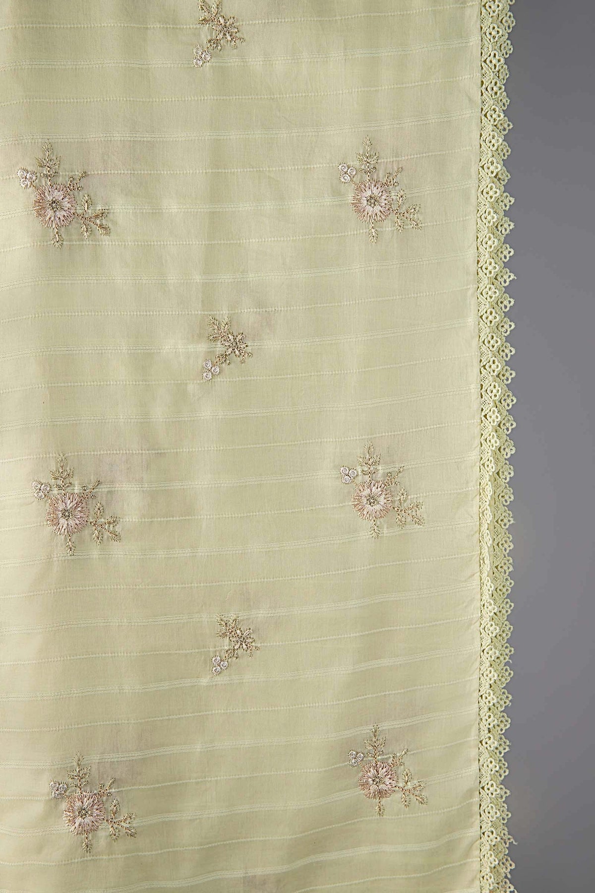 Embroidered Textured Voile Dupatta