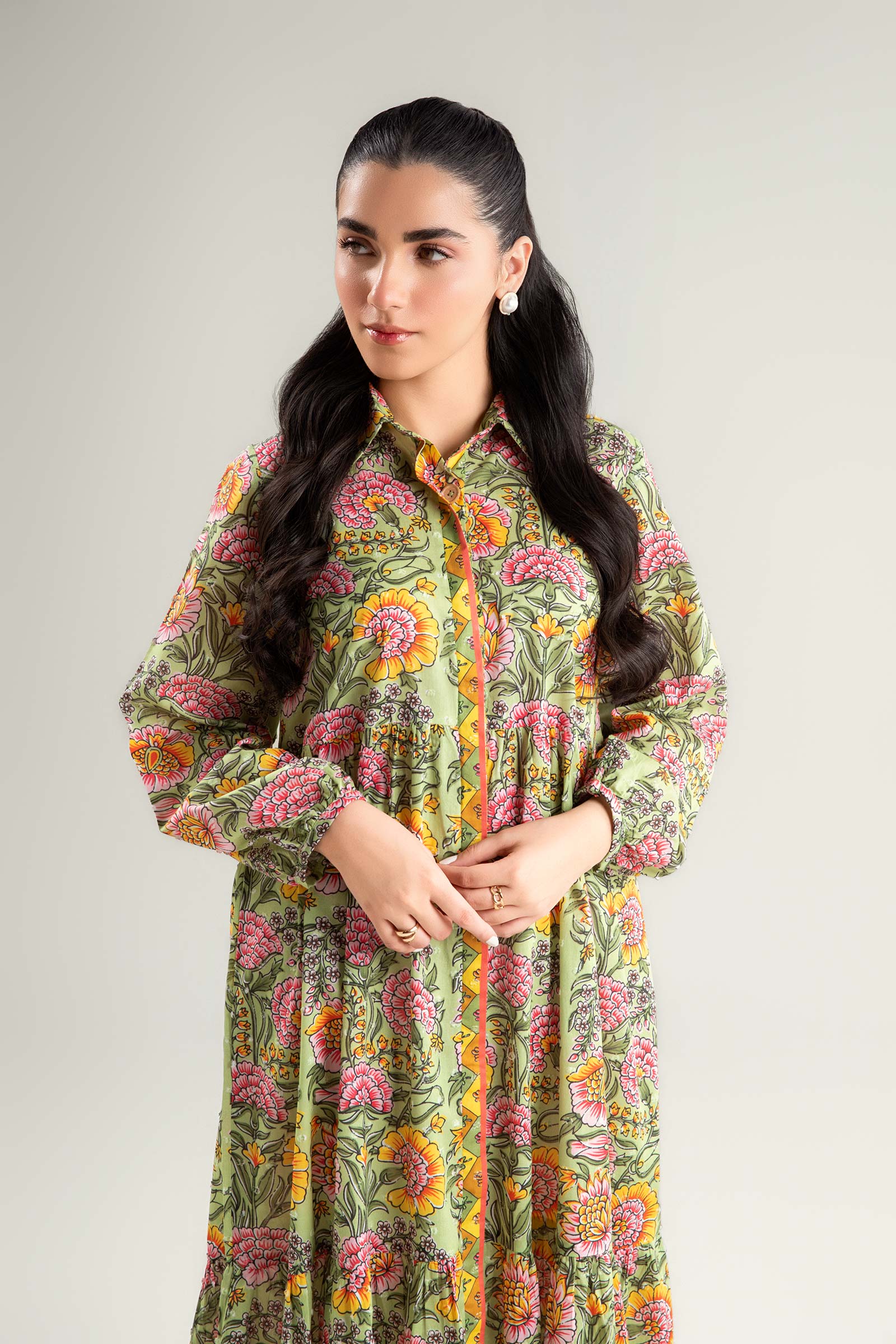 Printed Brochia Dress