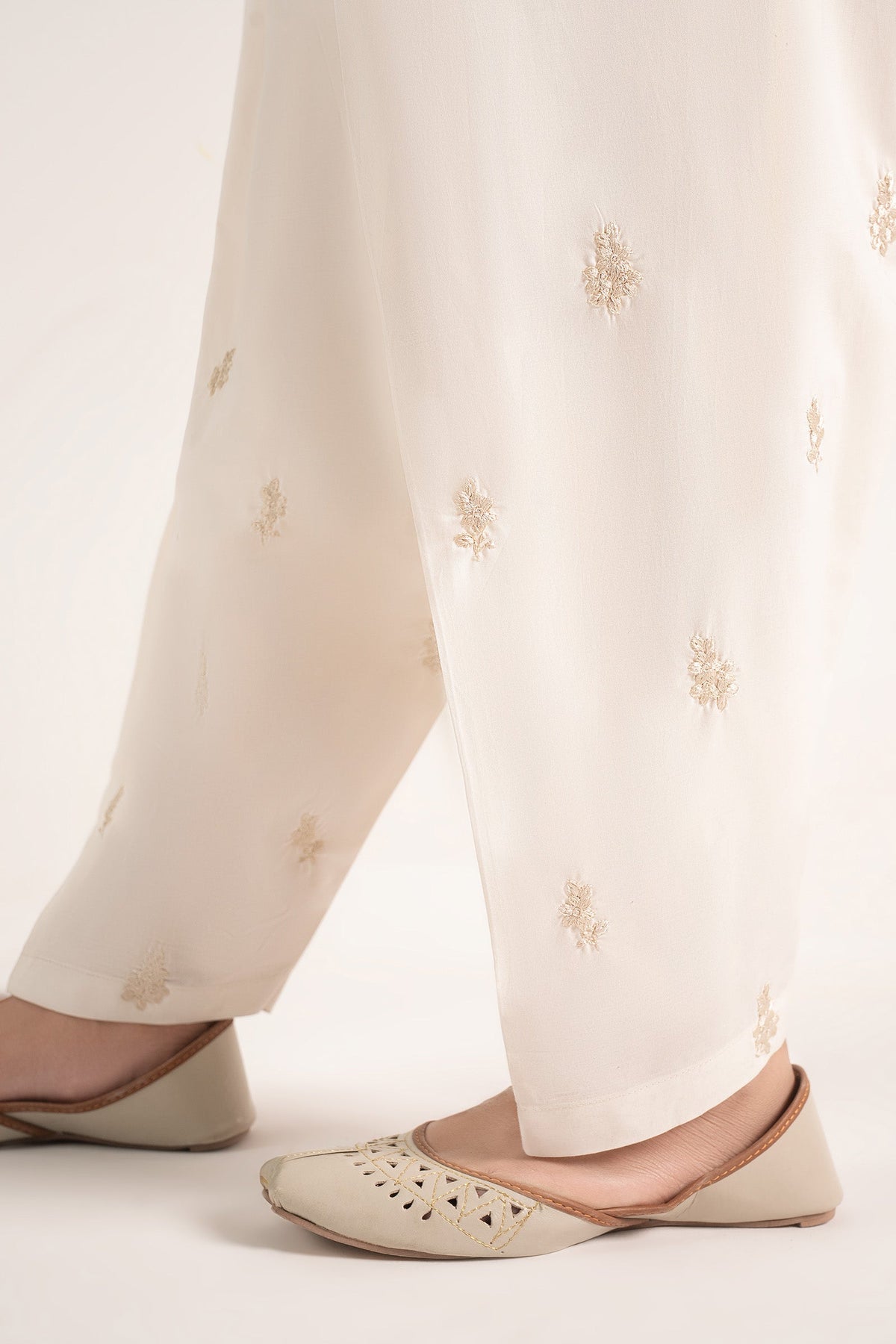 Embroidered Cambric Shalwar