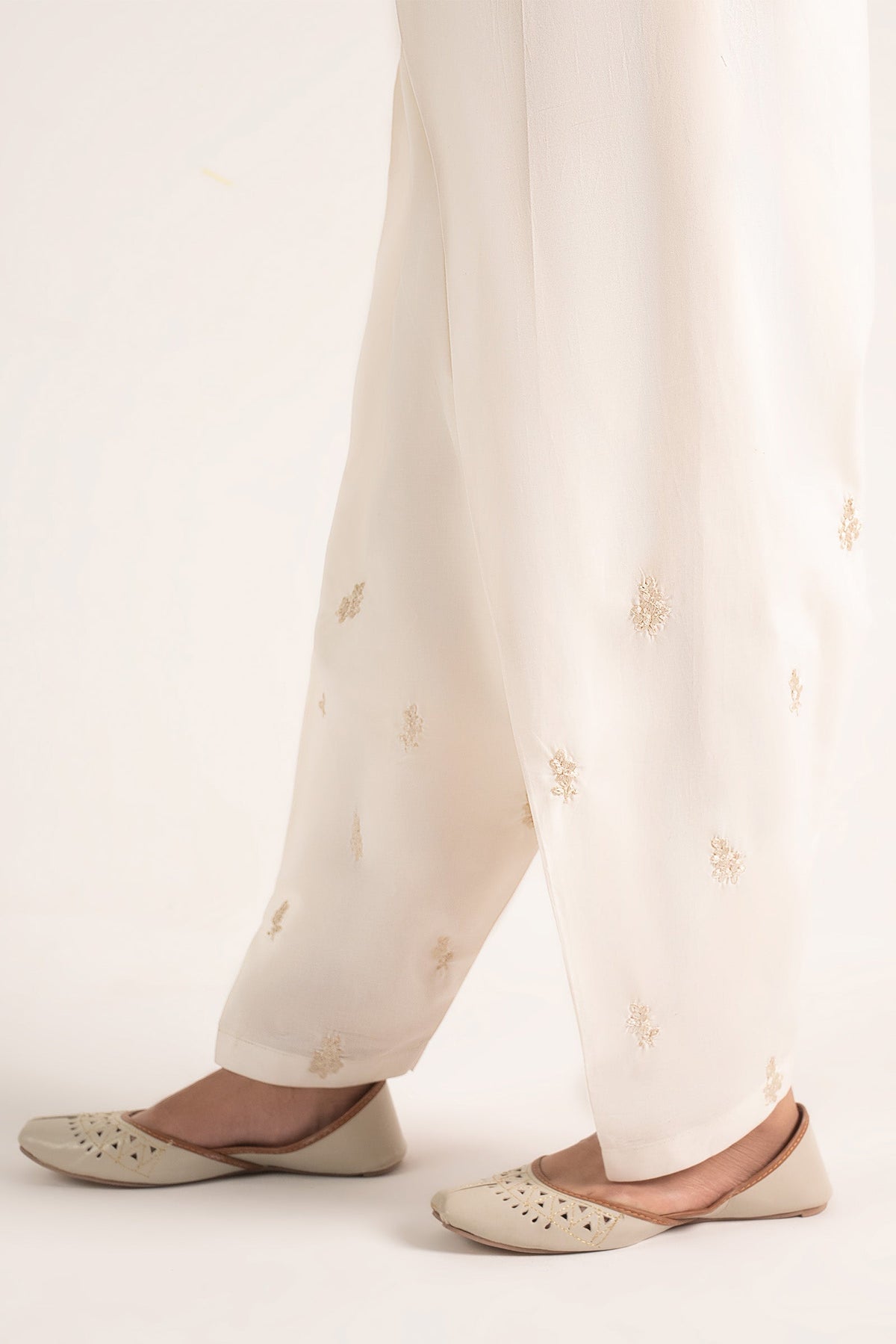 Embroidered Cambric Shalwar