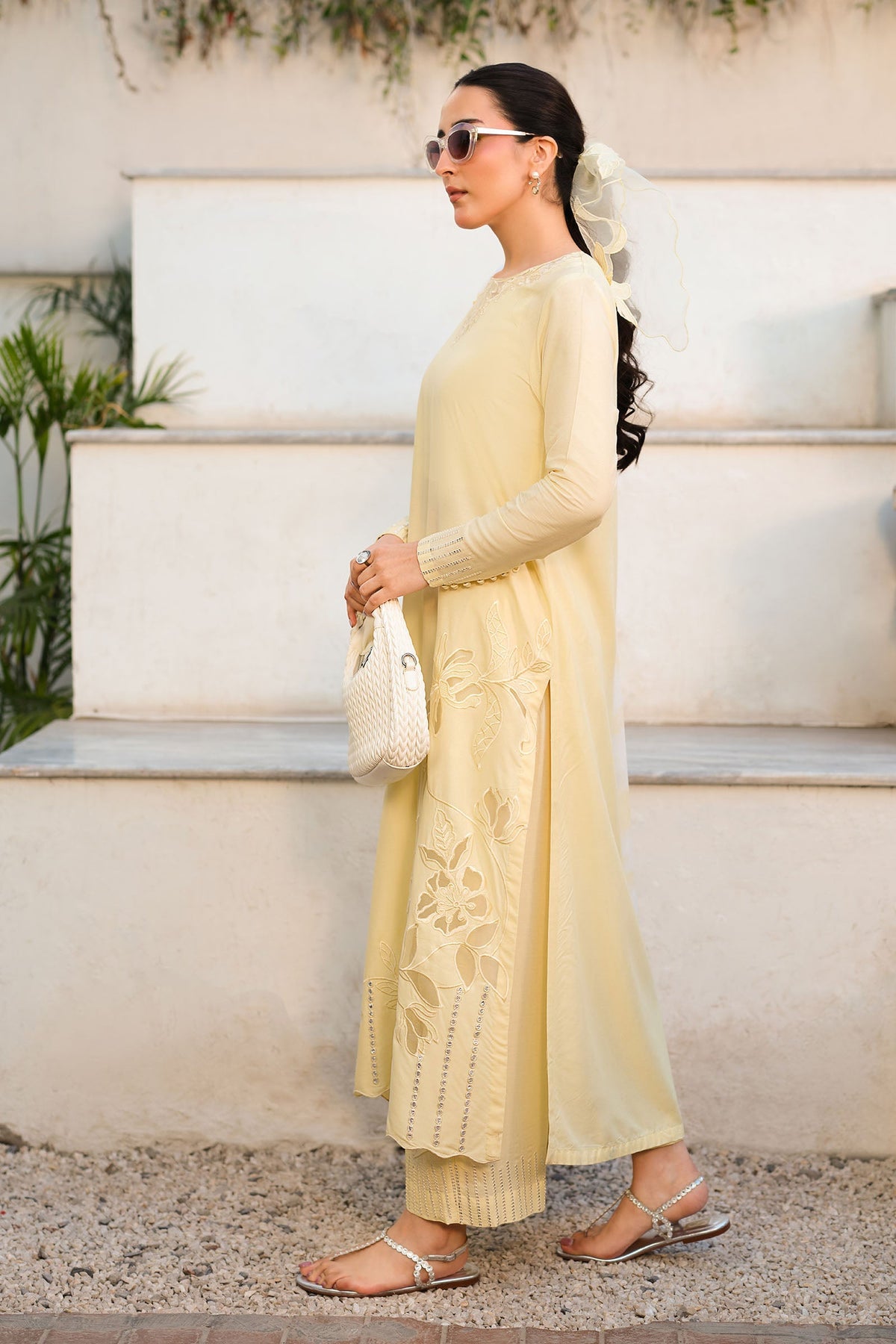 3 Pc Embroidered Arabic Lawn Suit