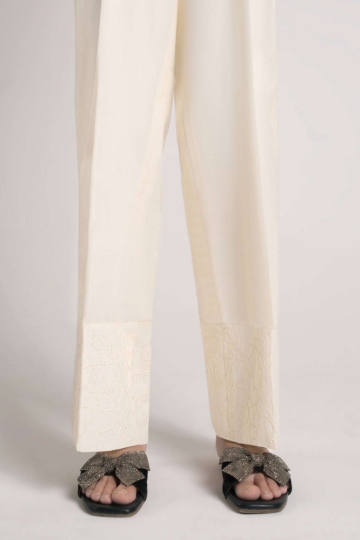 Embroidered Cambric Trouser