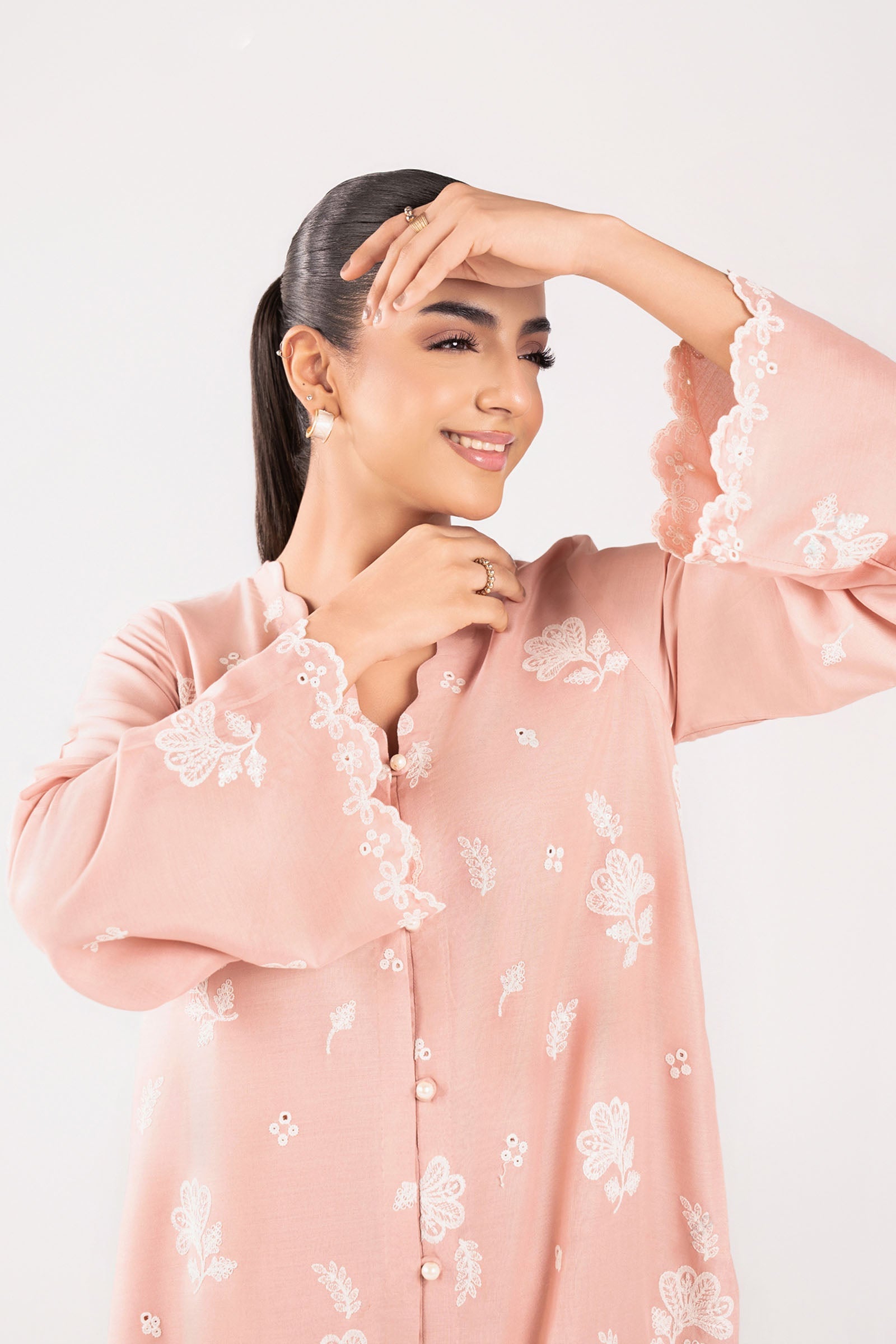 2 Pc Embroidered Arabic Lawn Suit