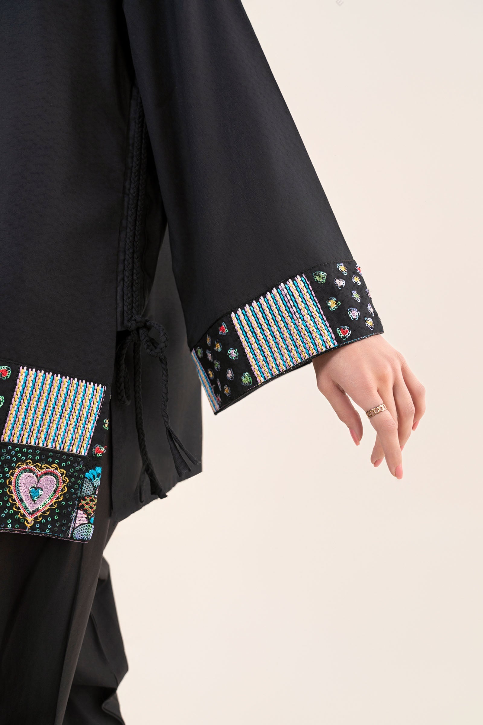 2 Pc Embroidered Dobby Cotton Suit