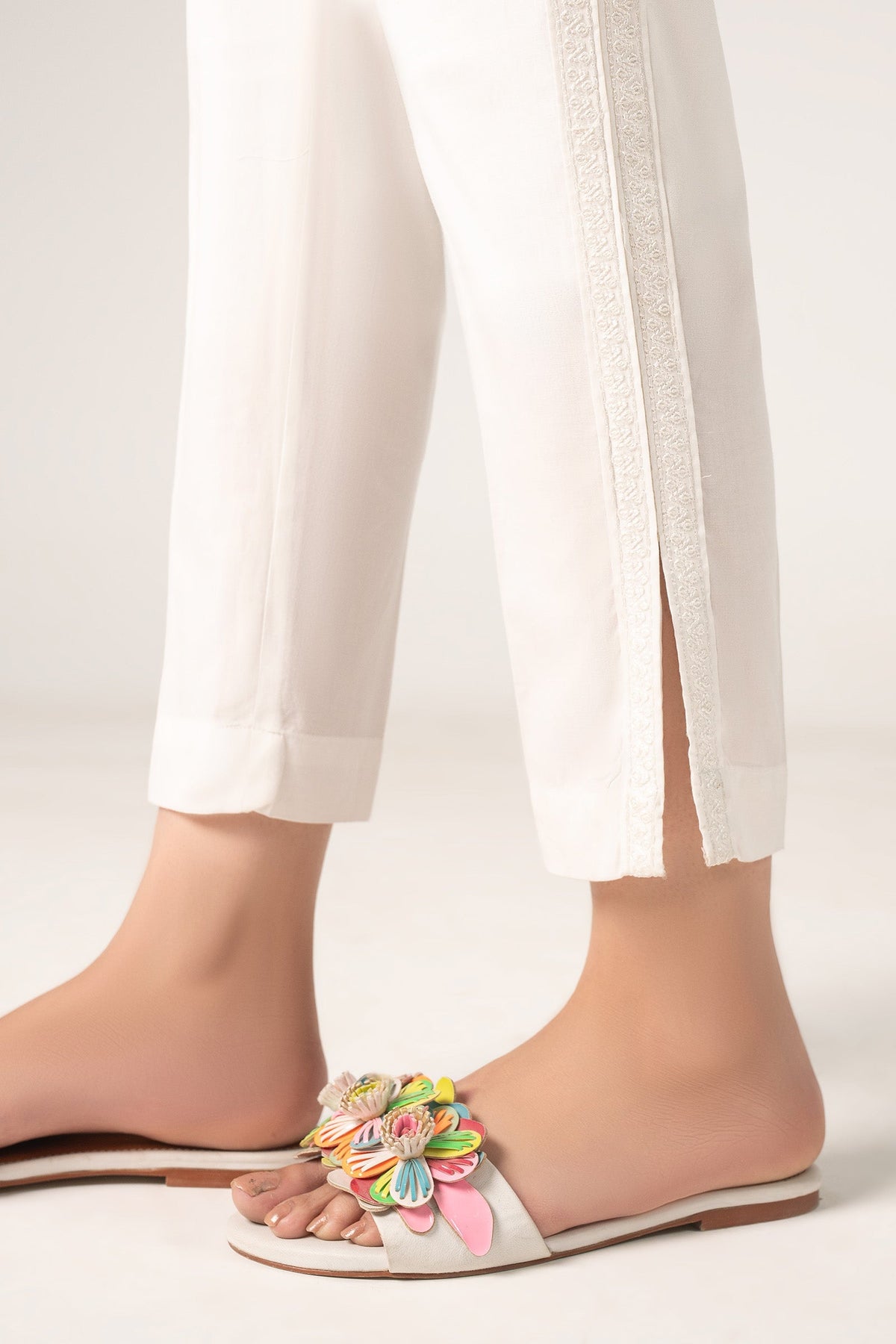 Embroidered Cambric Trouser