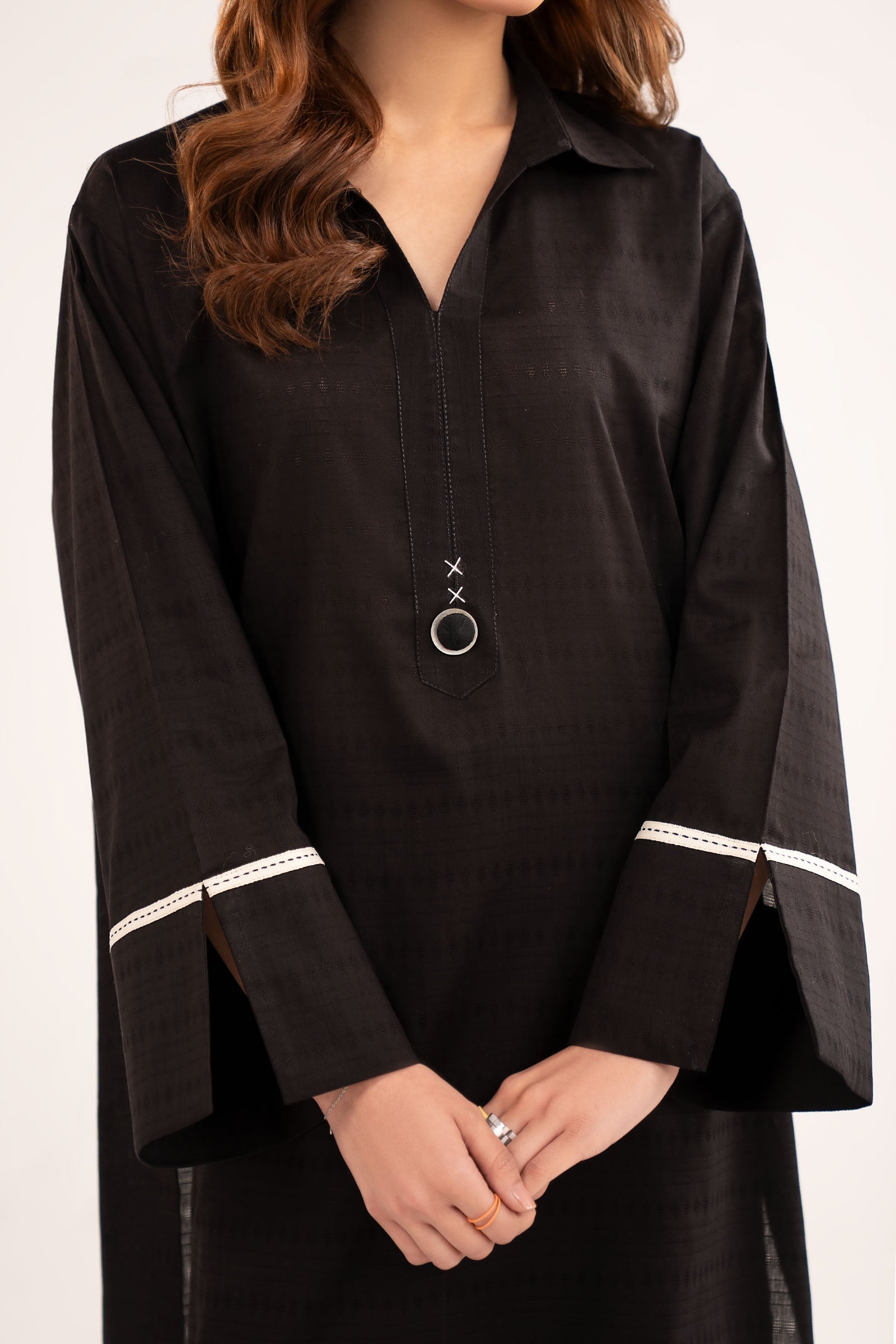 Dyed Dobby Cotton Shirt