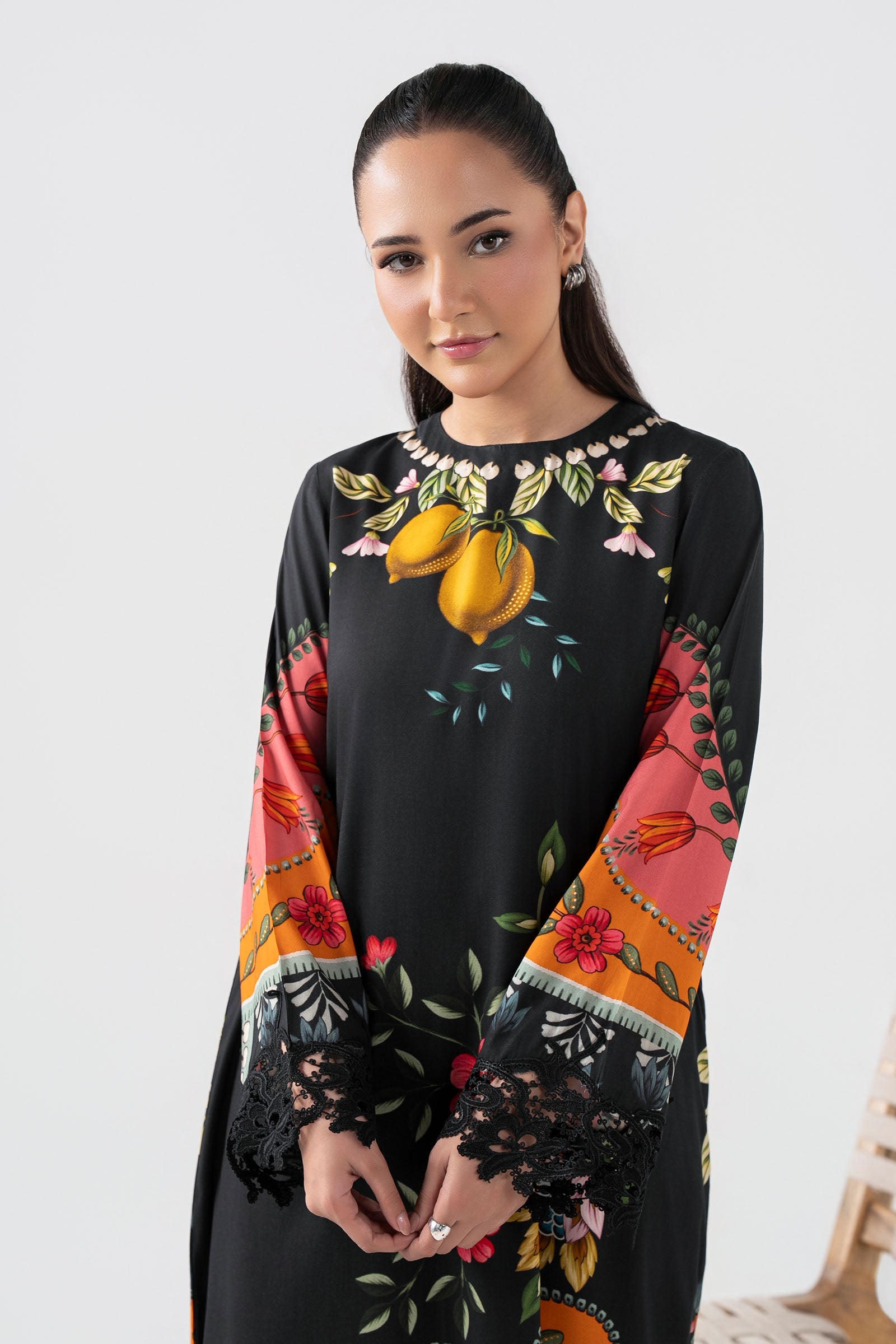 Embroidered Arabic Lawn Shirt