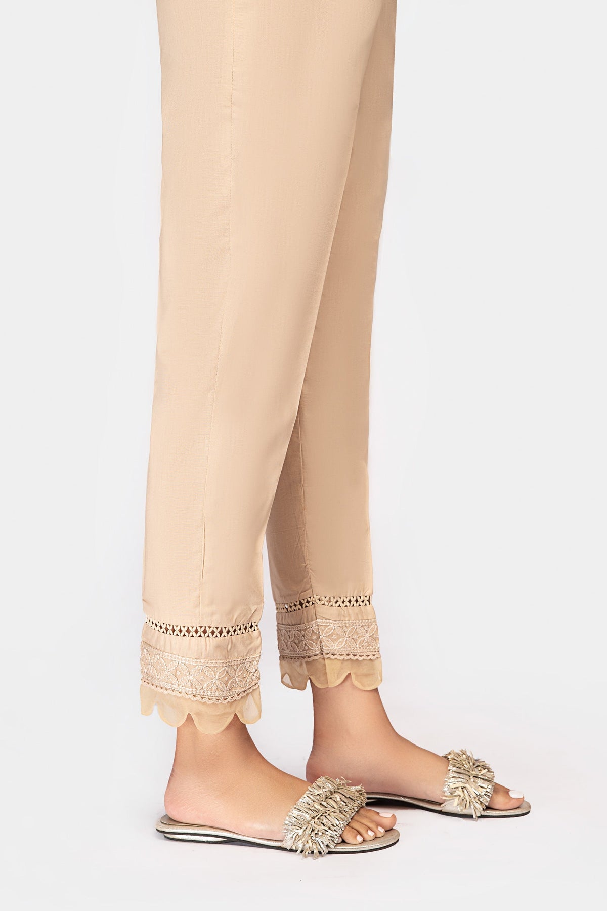 Embroidered Cambric Trouser