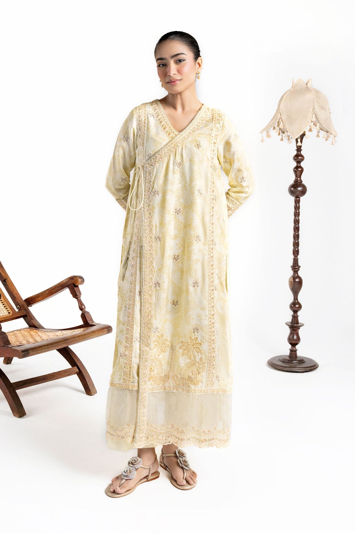 2 Pc Embroidered Raw Silk Suit - MBFS035-ESM-LHY