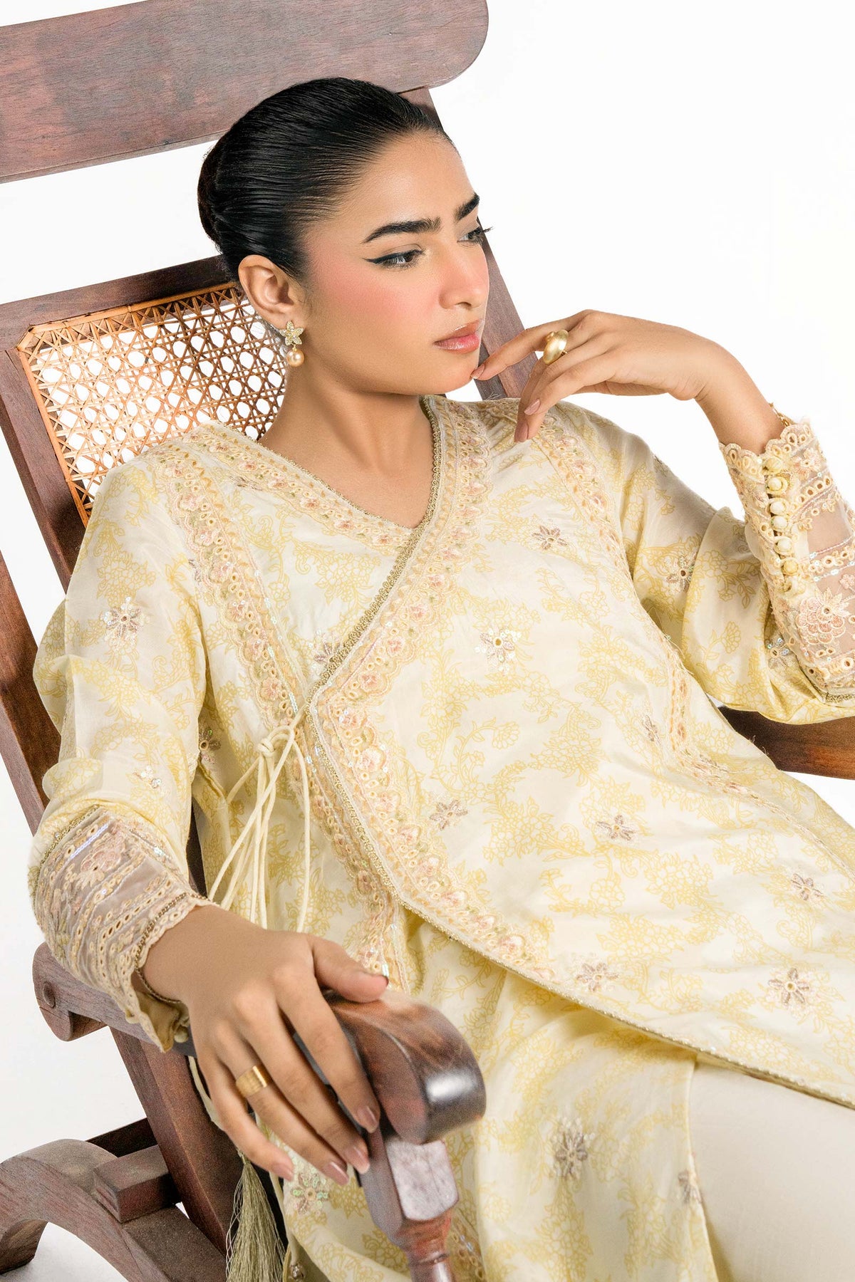 2 Pc Embroidered Raw Silk Suit - MBFS035-ESM-LHY