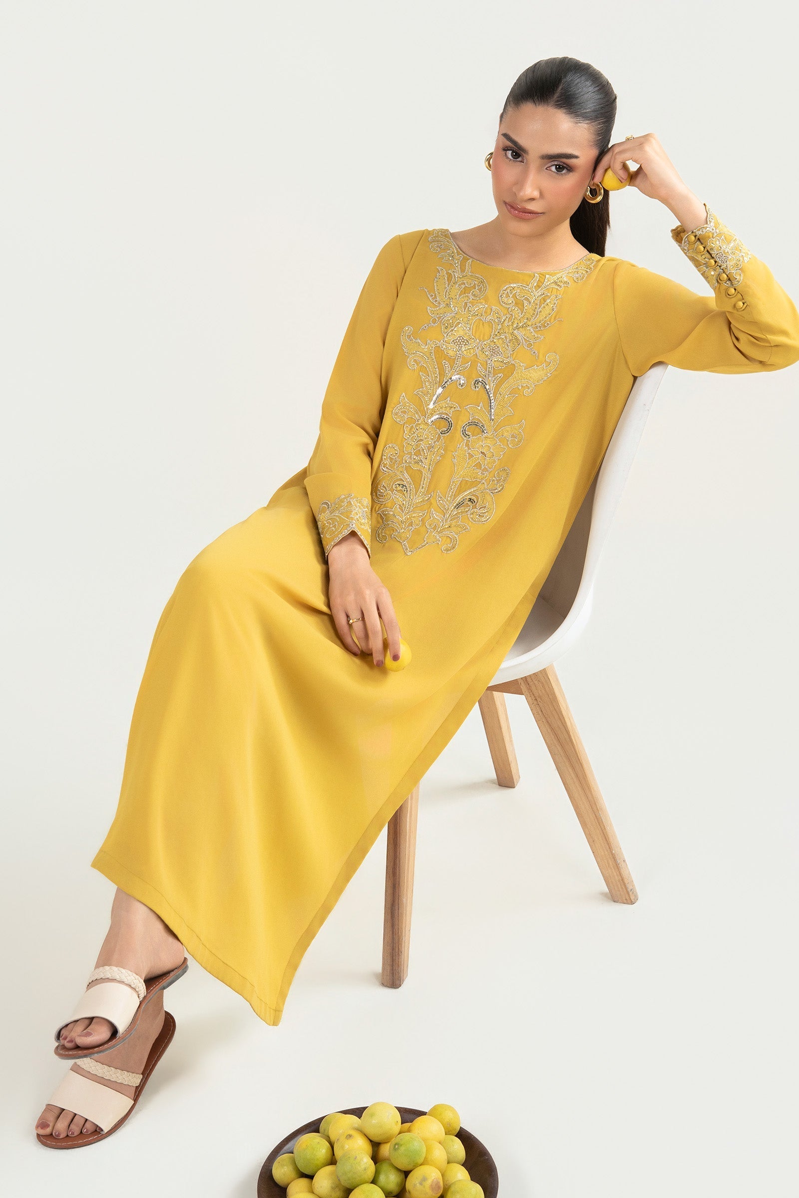 2 Pc Embroidered Georgette Suit