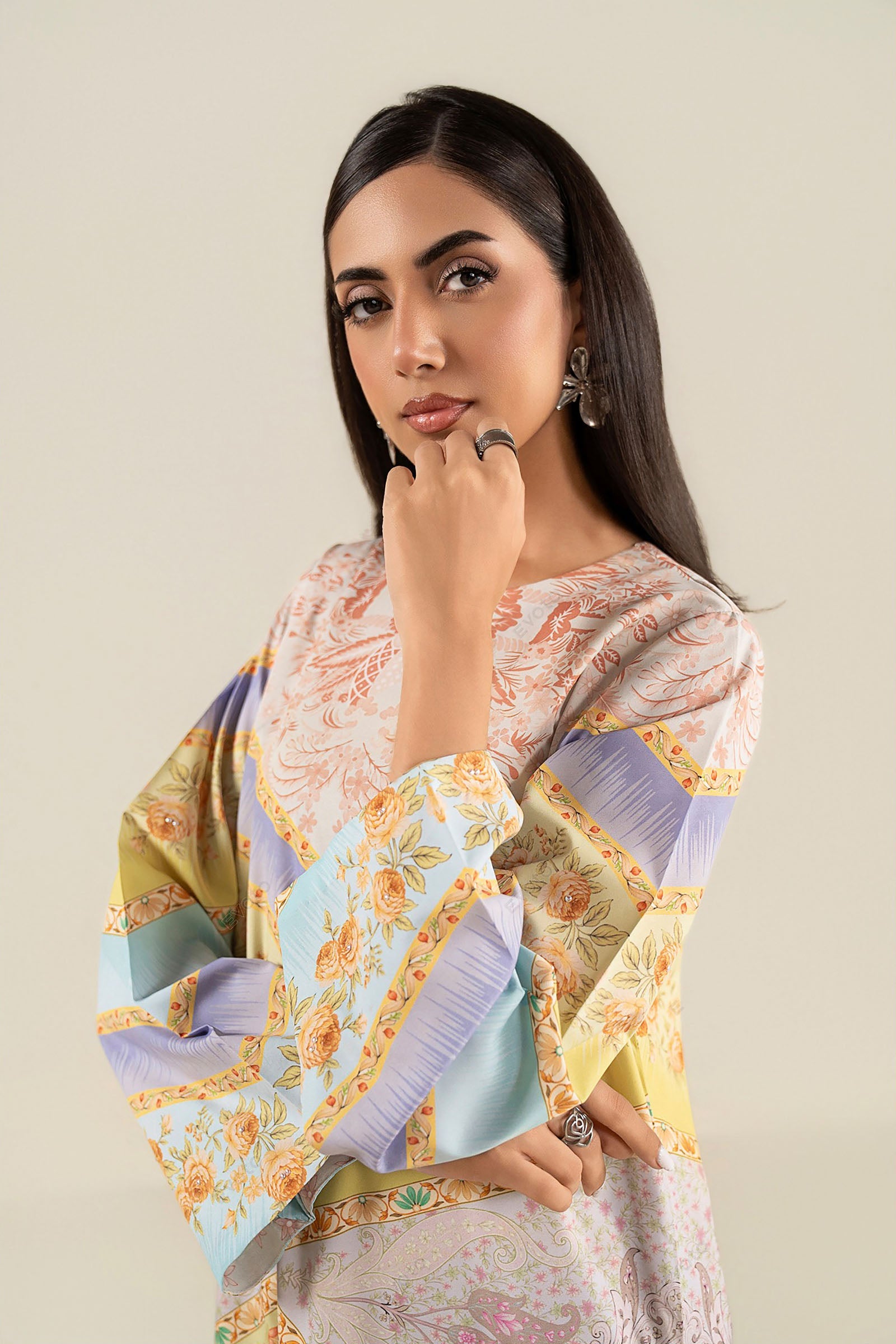 Embroidered Raw Silk Shirt