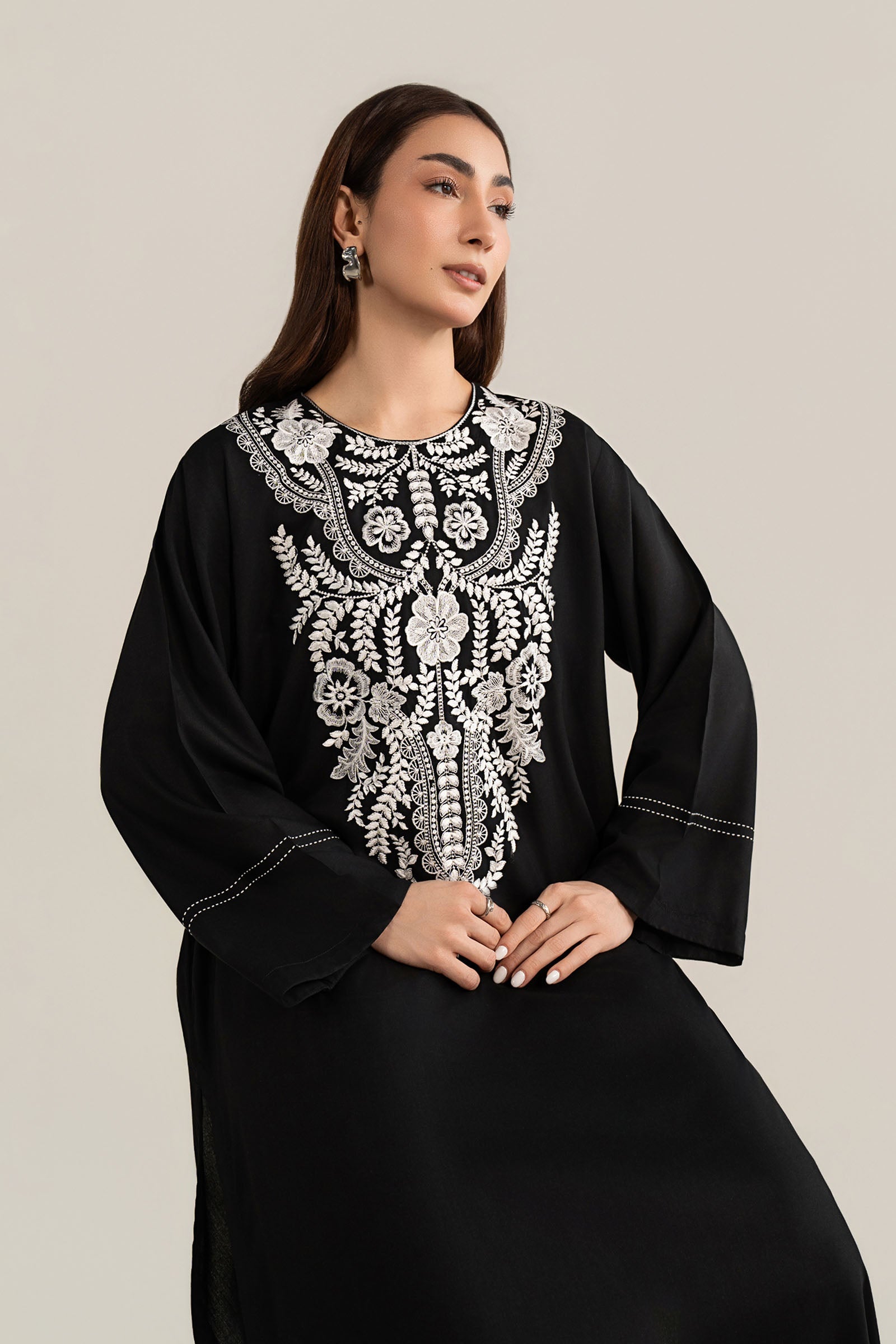 Embroidered Arabic Lawn Shirt