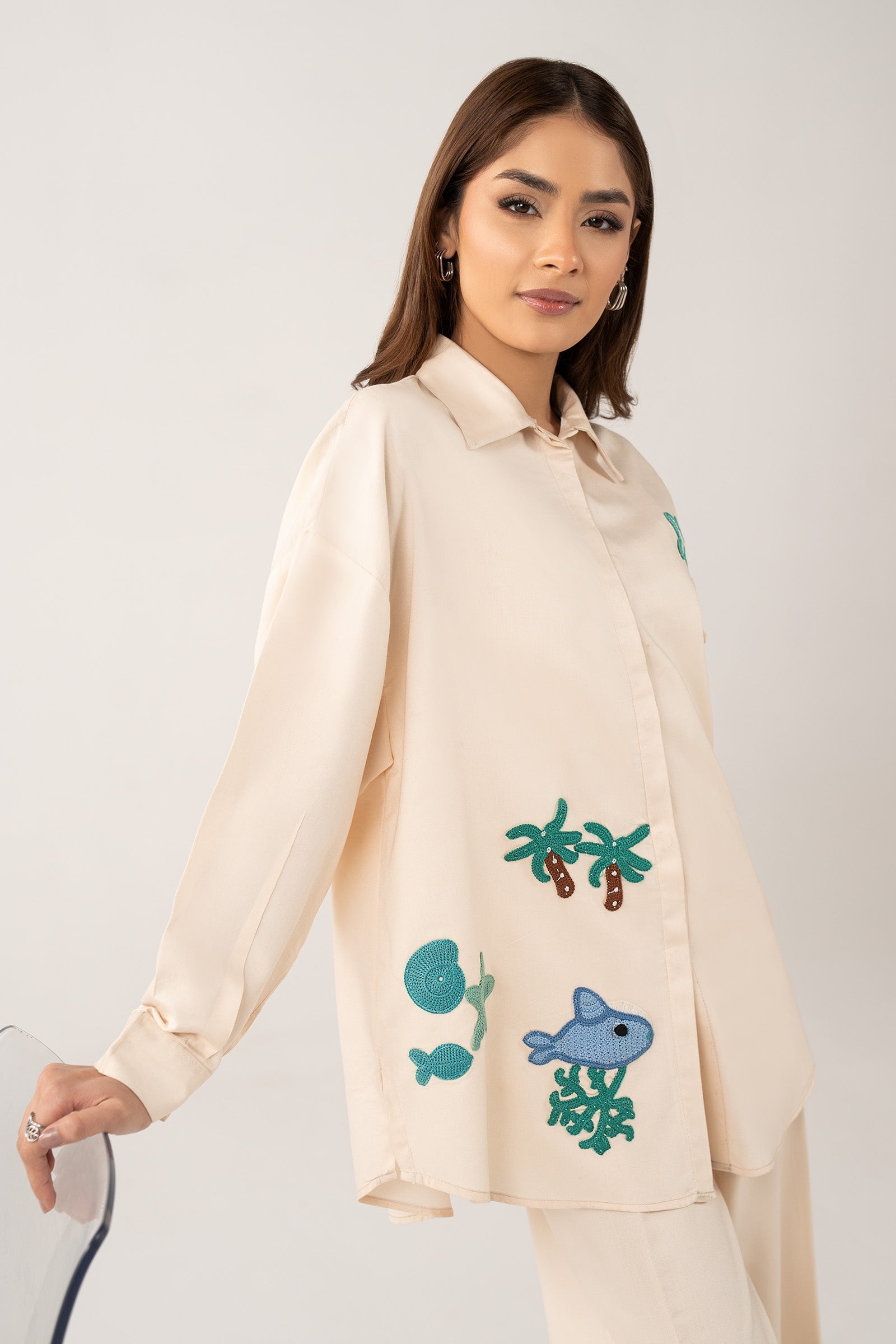 2 Pc Dyed Arabic Lawn Suit