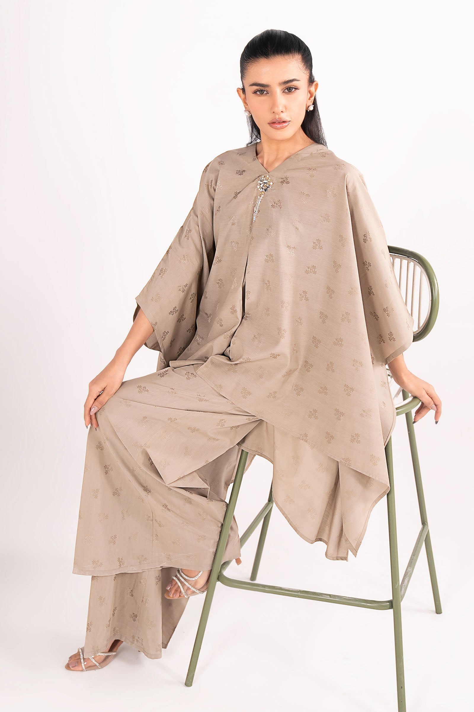 2 Pc Dyed Dobby Viscose Suit