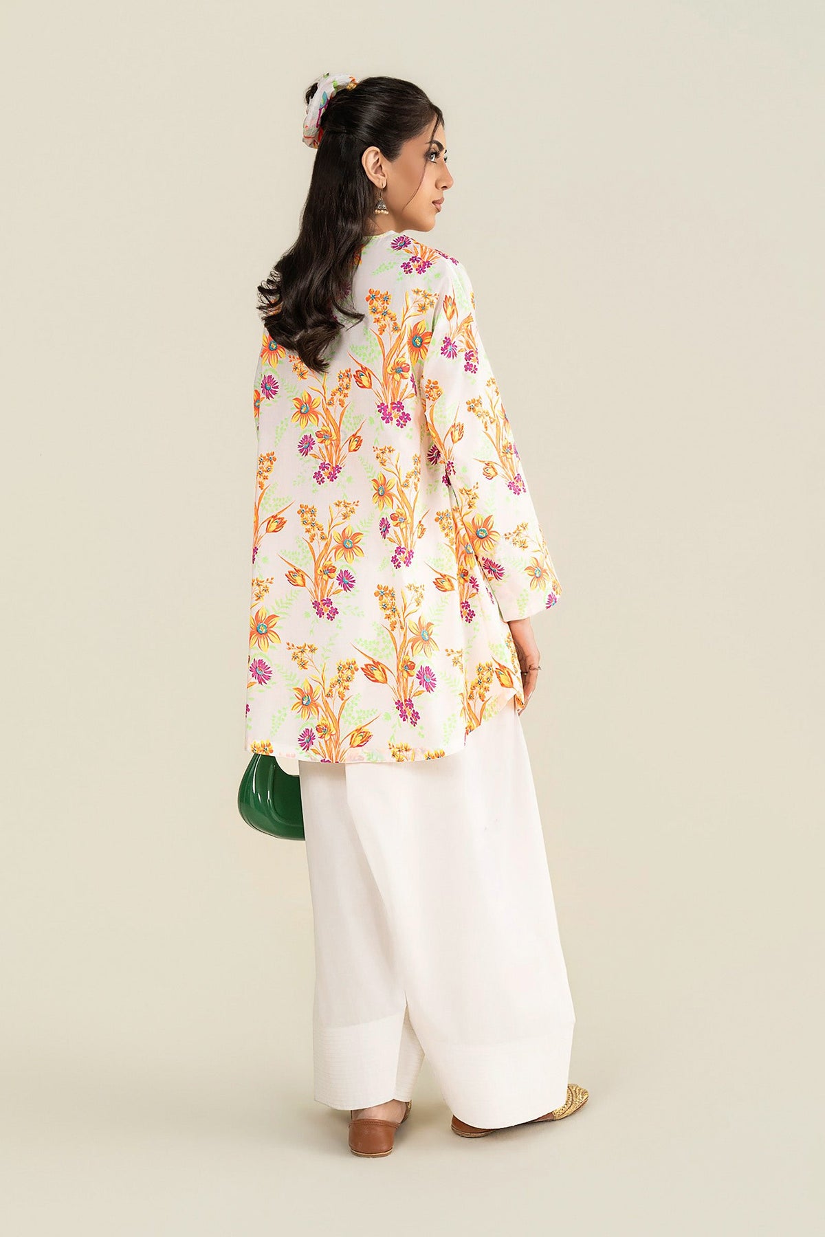 Printed Lawn Shirt - MBSST64-ESM-WHT