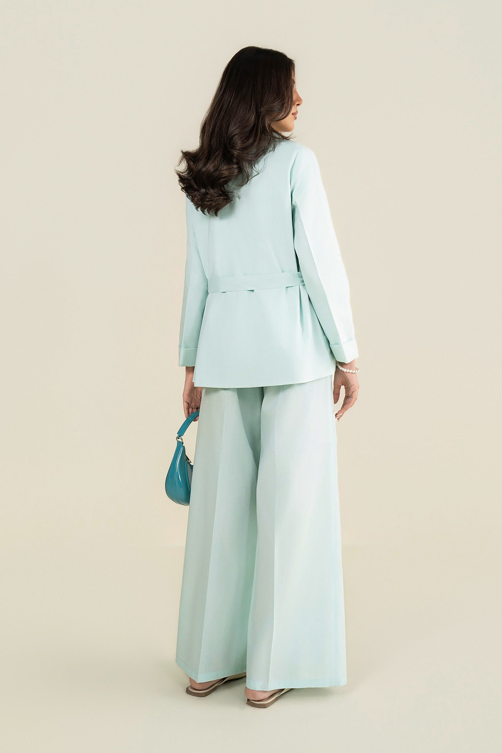 2 Pc Dyed Cotton Chambray Suit