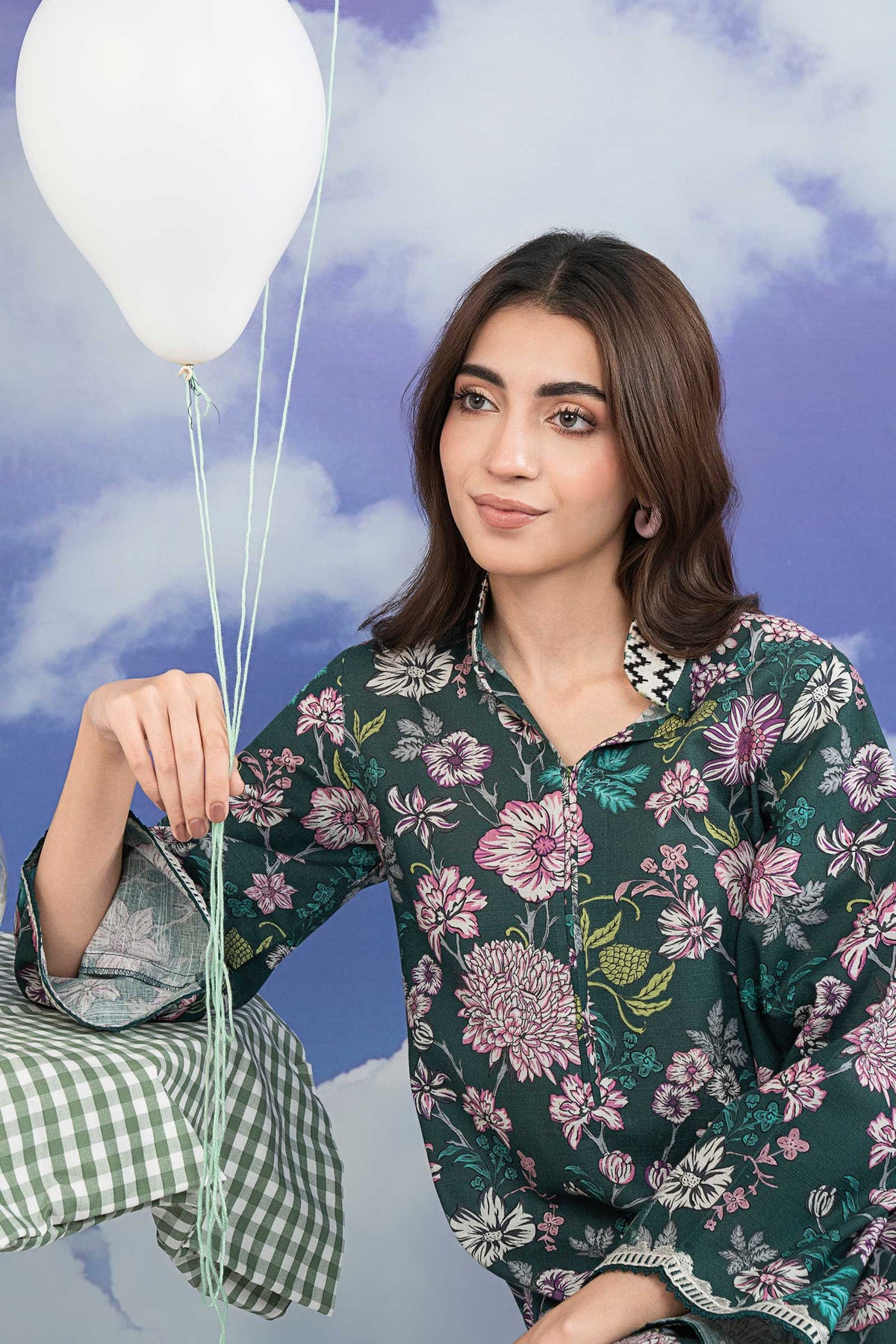 3 Pc Embroidered Khaddar Suit