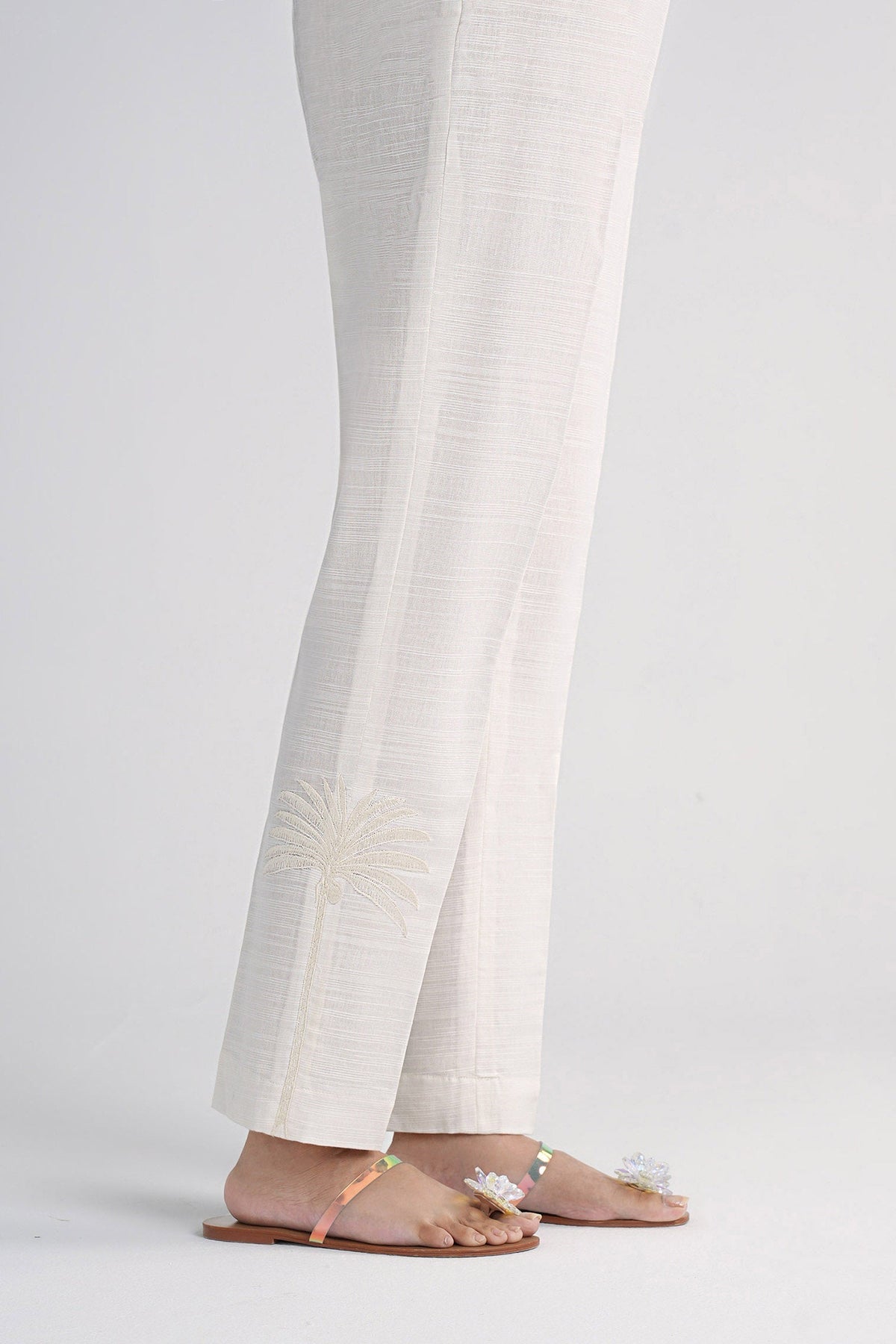 Dyed Slub Khaddar Trouser