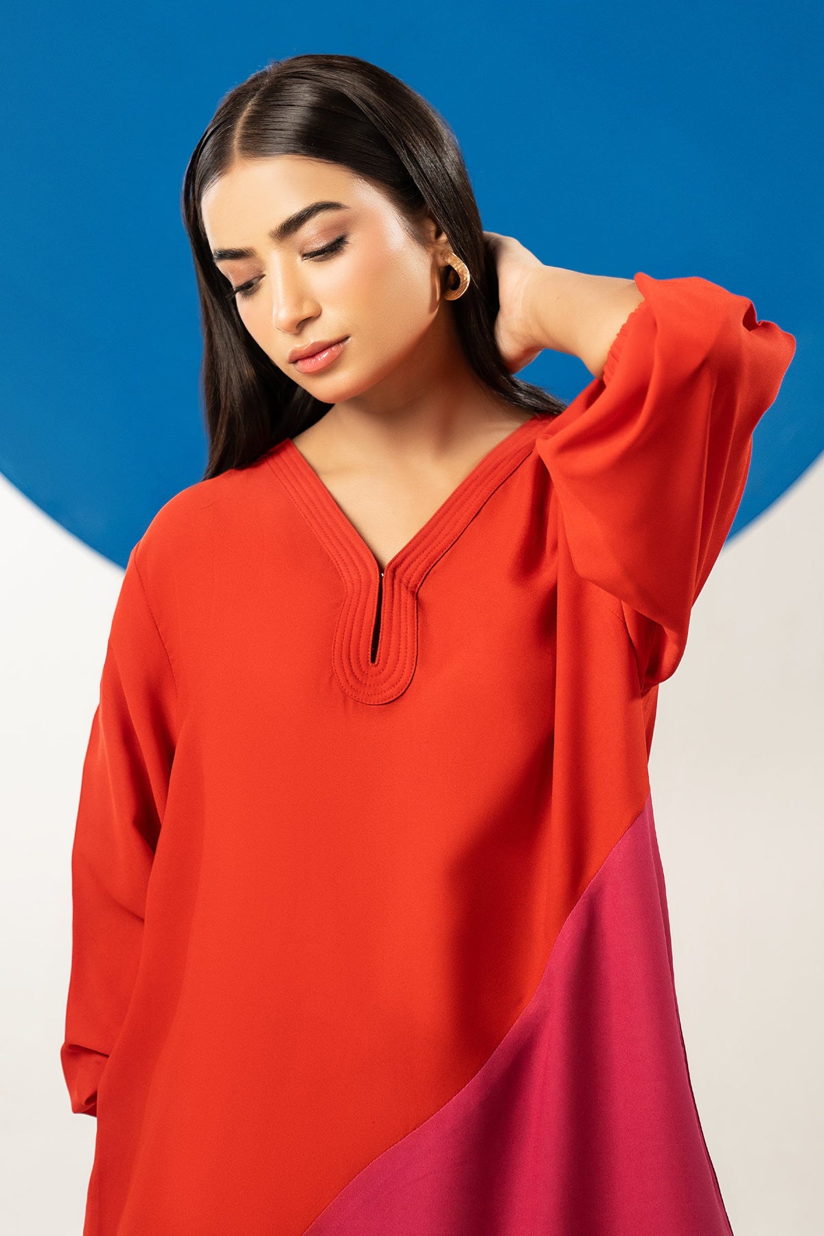 2 Pc Dyed Georgette Suit