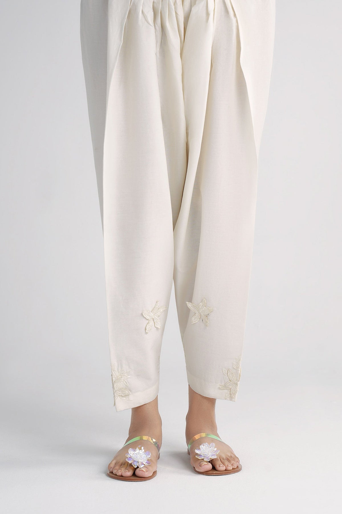 Embroidered Cambric Shalwar