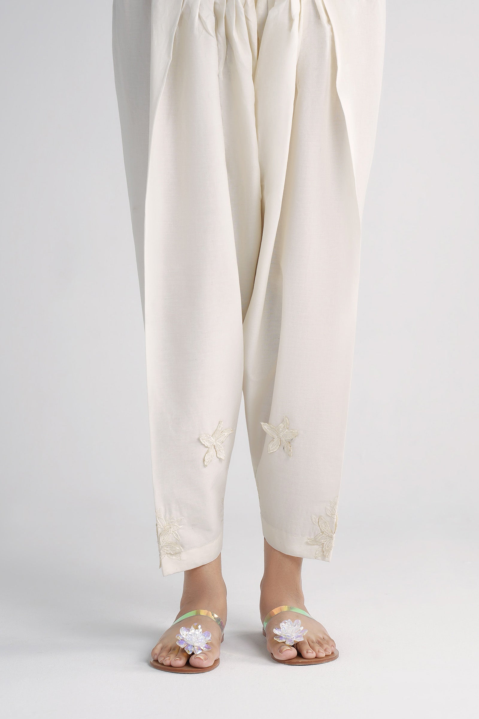 Embroidered Cambric Shalwar