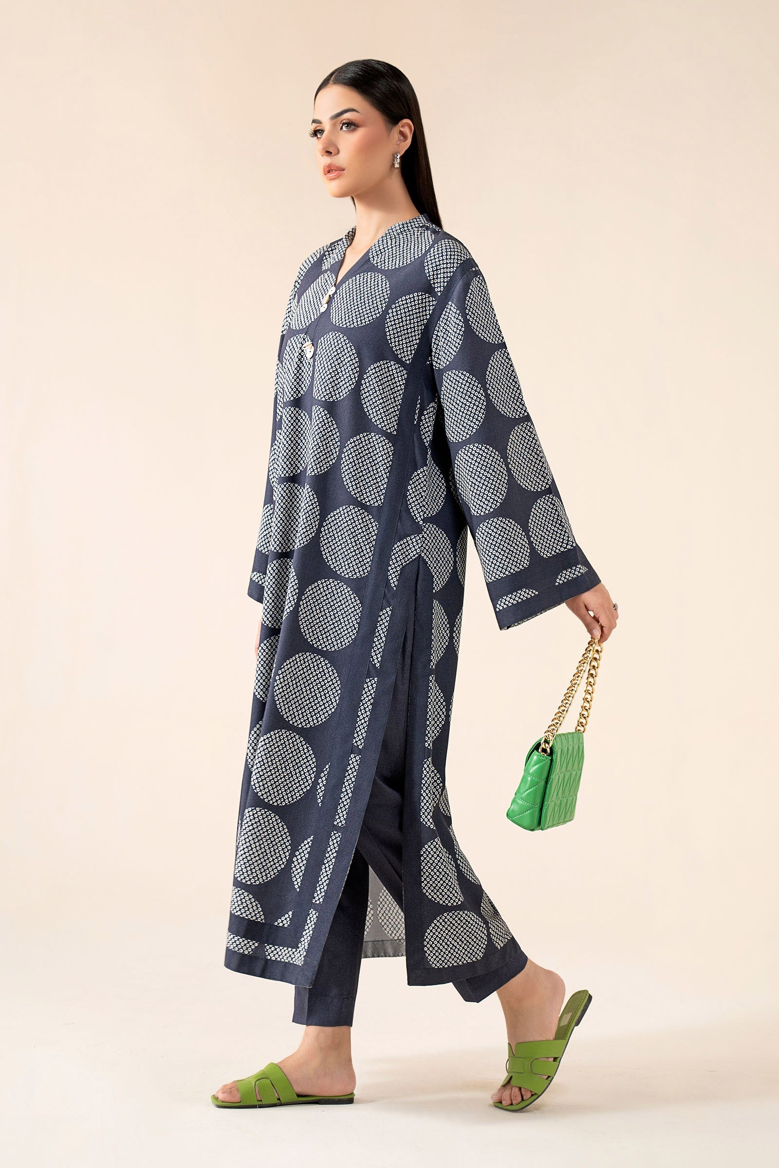 2 Pc Printed Twill Suit