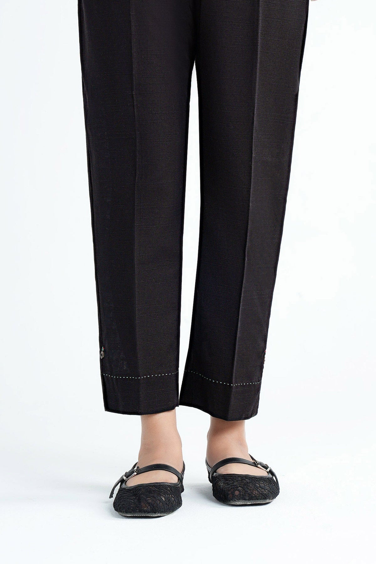 Dyed Slub Khaddar Trouser