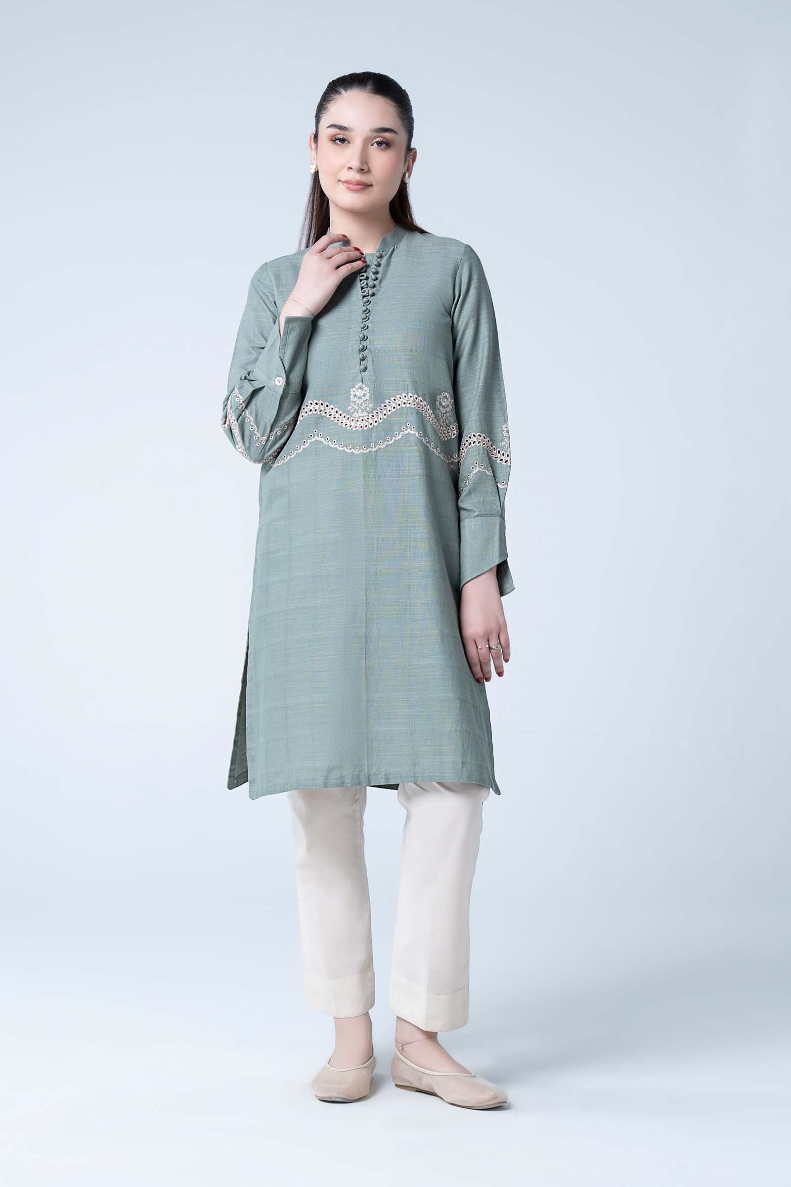 Embroidered Textured Shirt