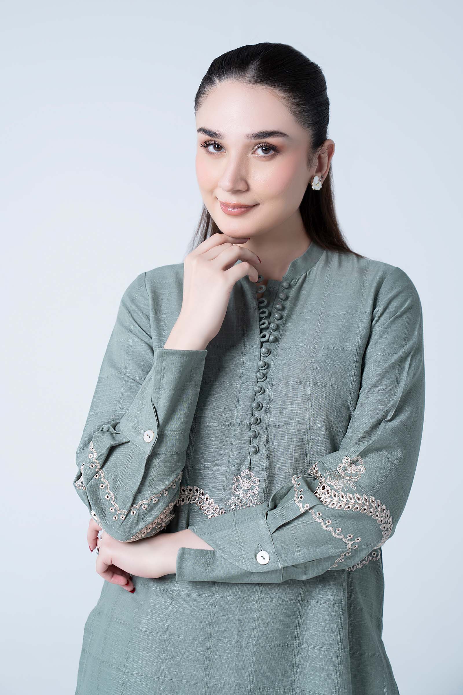 Embroidered Textured Shirt