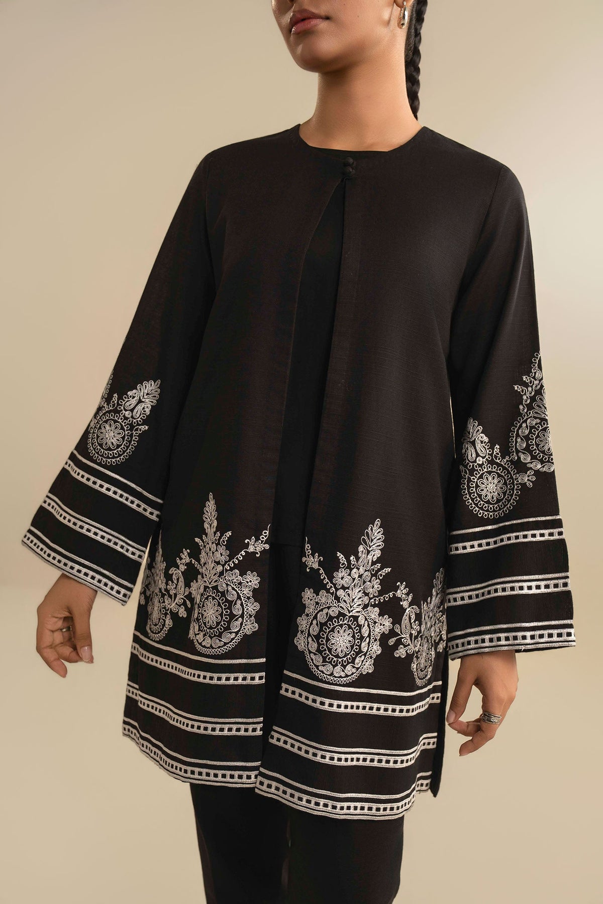 3 Pc Embroidered Khaddar Suit