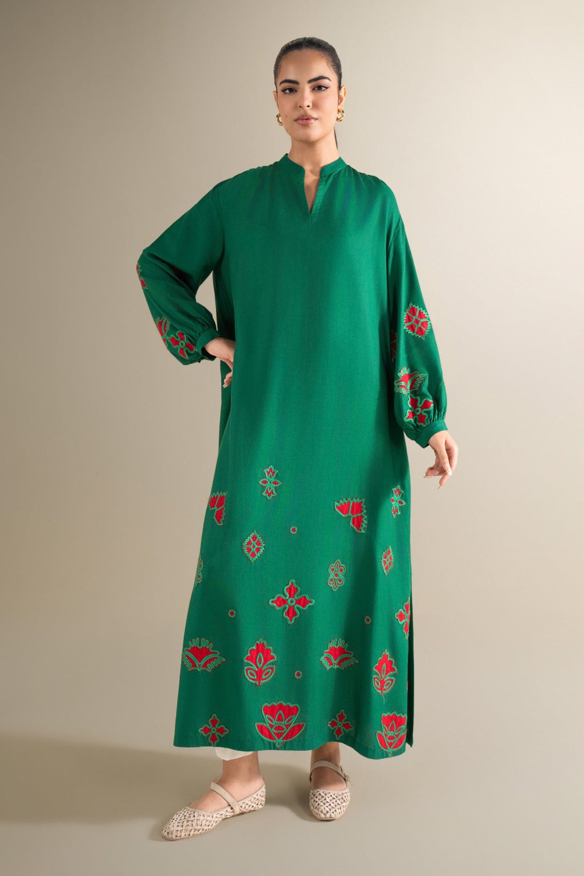 Embroidered Linen Shirt