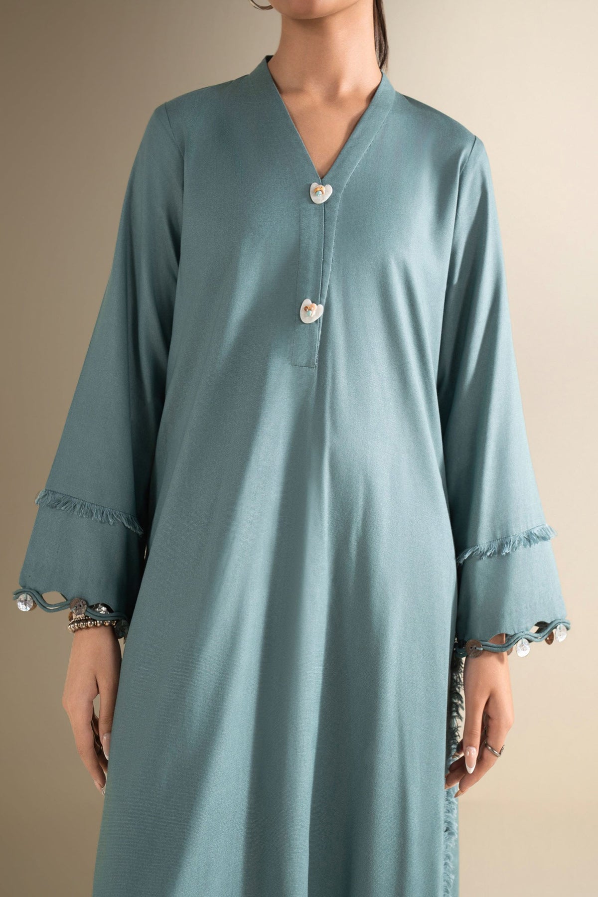 2 Pc Dyed Karandi Suit