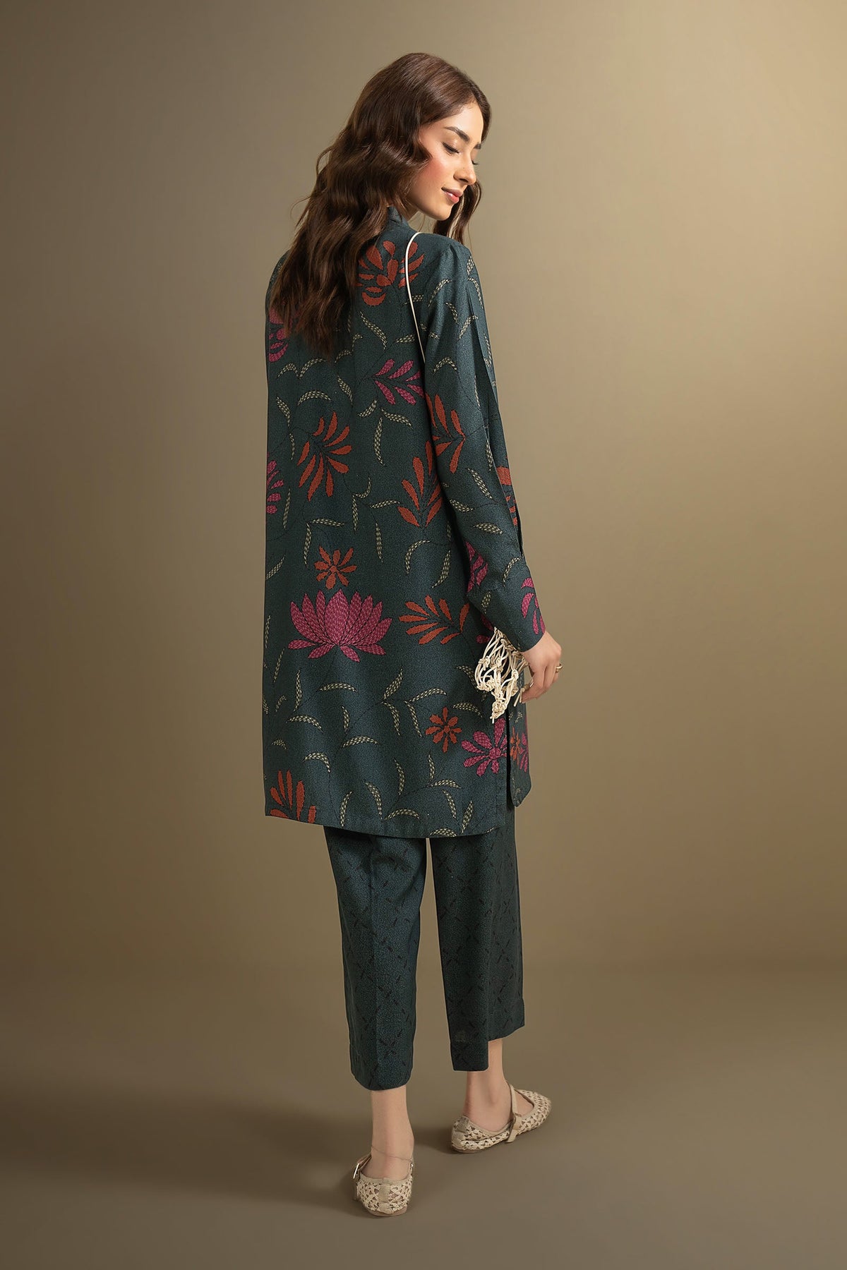 2 Pc Printed Twill Suit